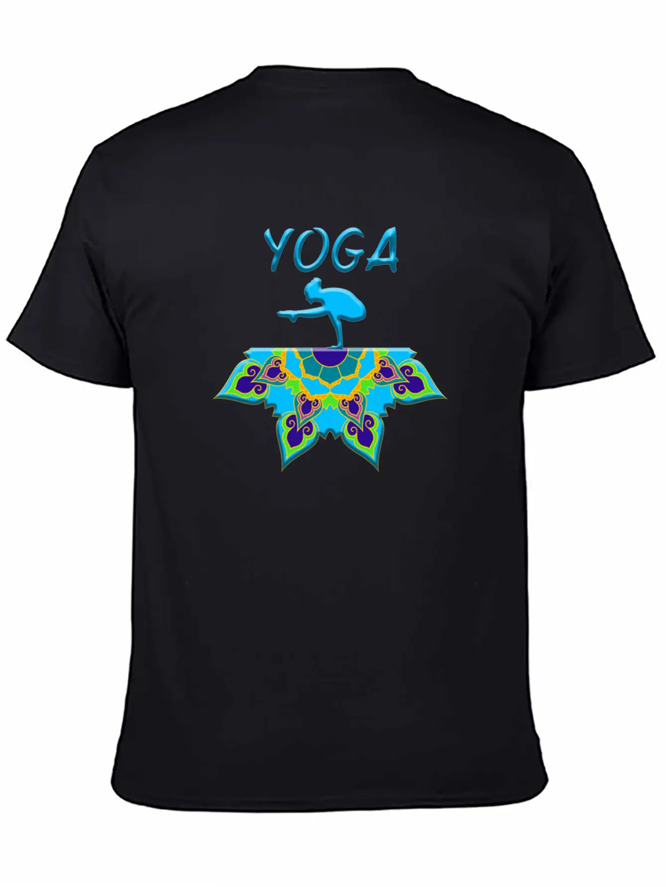 Yoga Woman Mandala Basic Graphic T-Shirt – Daily Comfort In Soft Cotton