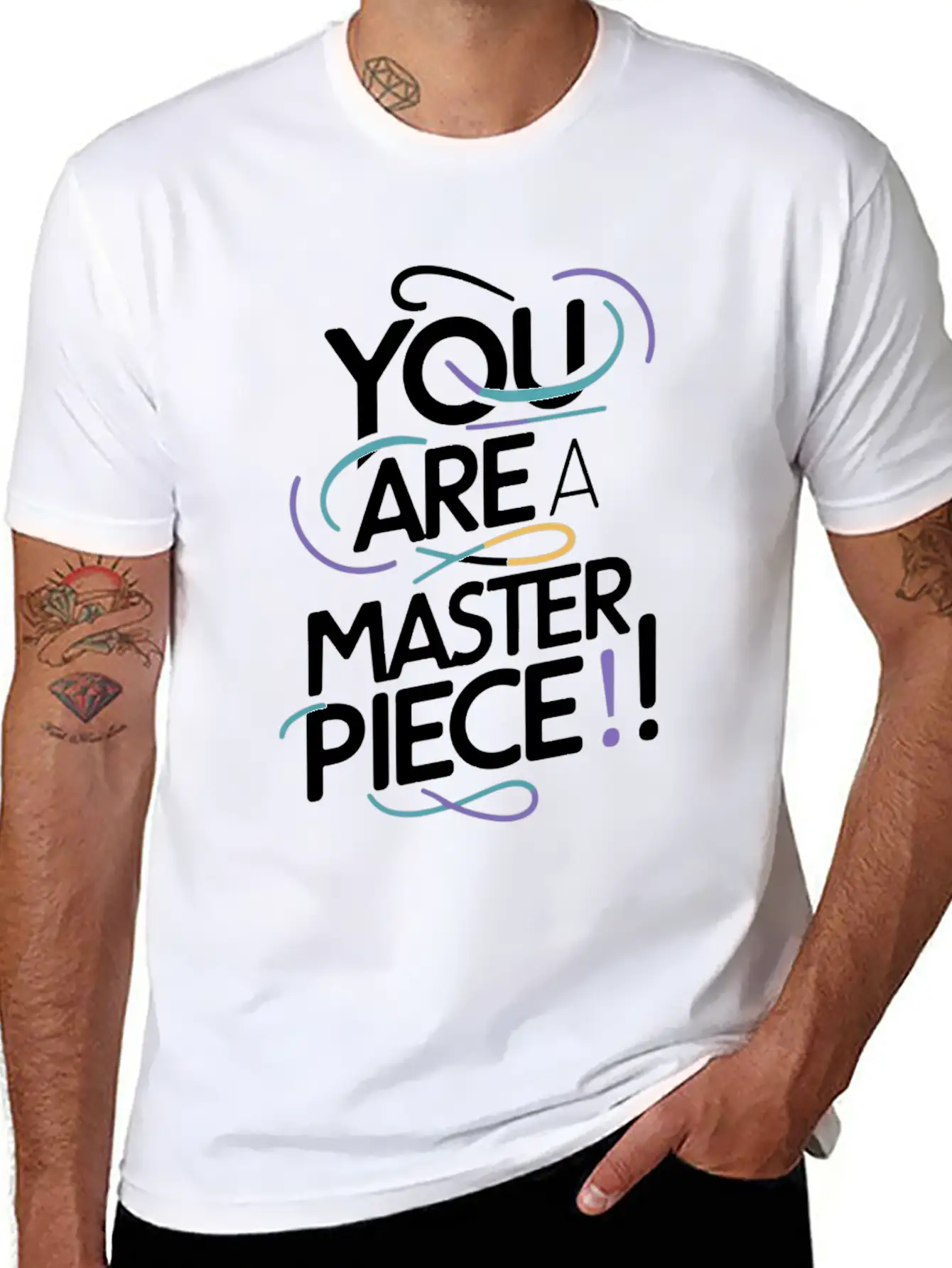 You Are A Masterpiece Unique Motivation Modern Fit Casual T-Shirt ��� Clean And Versatile Design