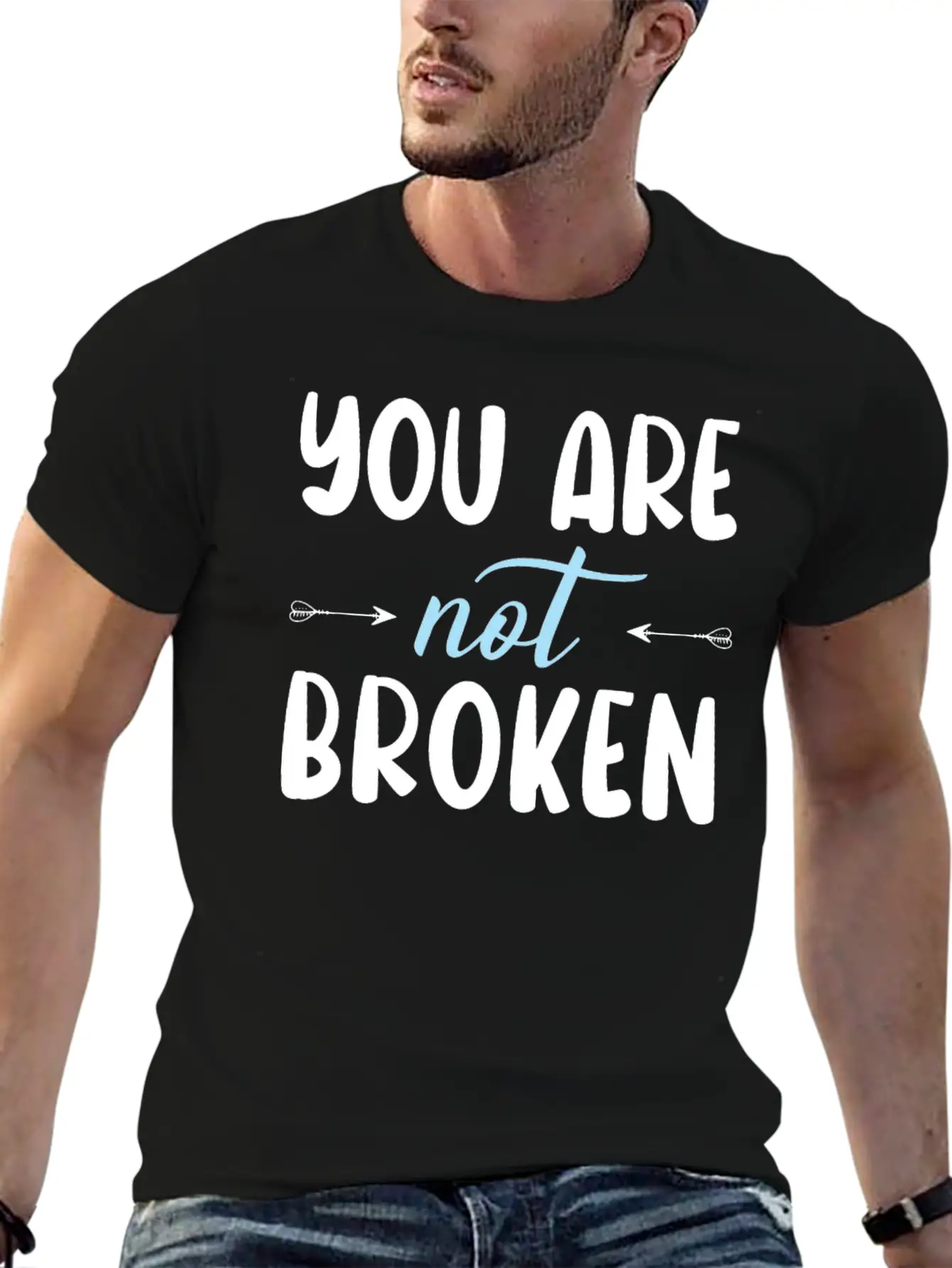 You Are Not Broken Suicide Awareness Mental Health Relaxed Everyday Tee – Lightweight And Durable Cotton