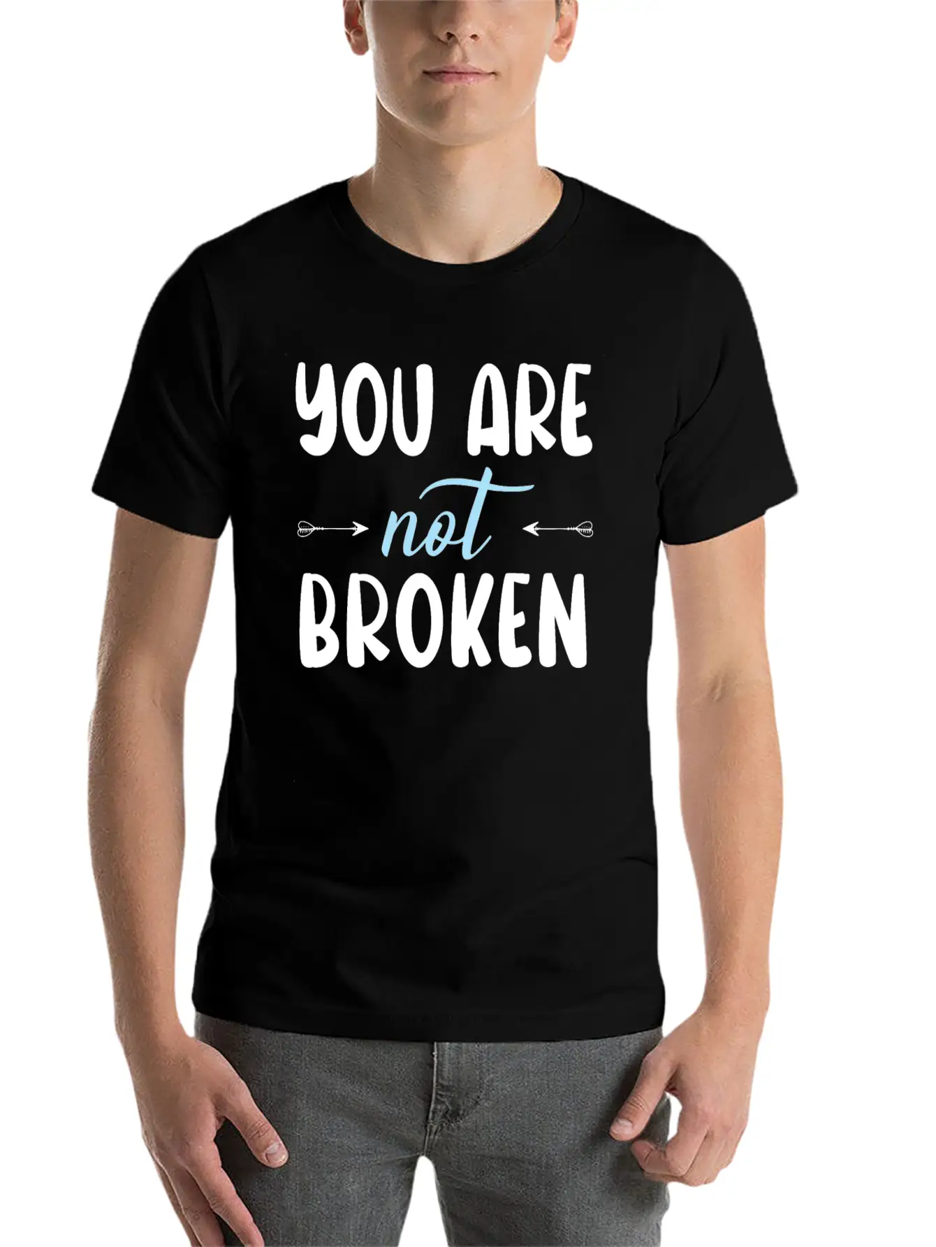 You Are Not Broken Suicide Awareness Mental Health Relaxed Everyday Tee – Lightweight And Durable Cotton