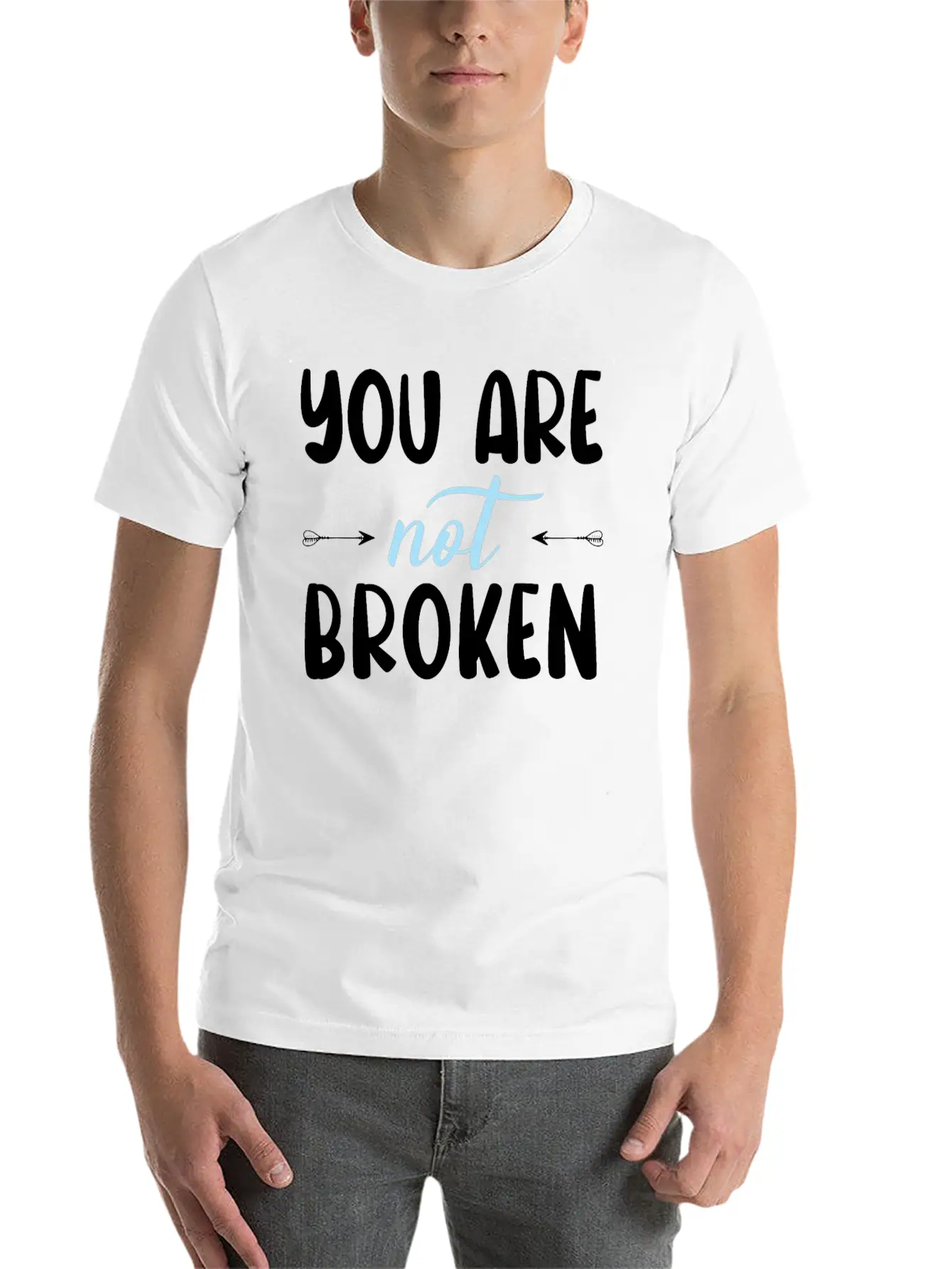 You Are Not Broken Suicide Awareness Mental Health Relaxed Everyday Tee – Lightweight And Durable Cotton