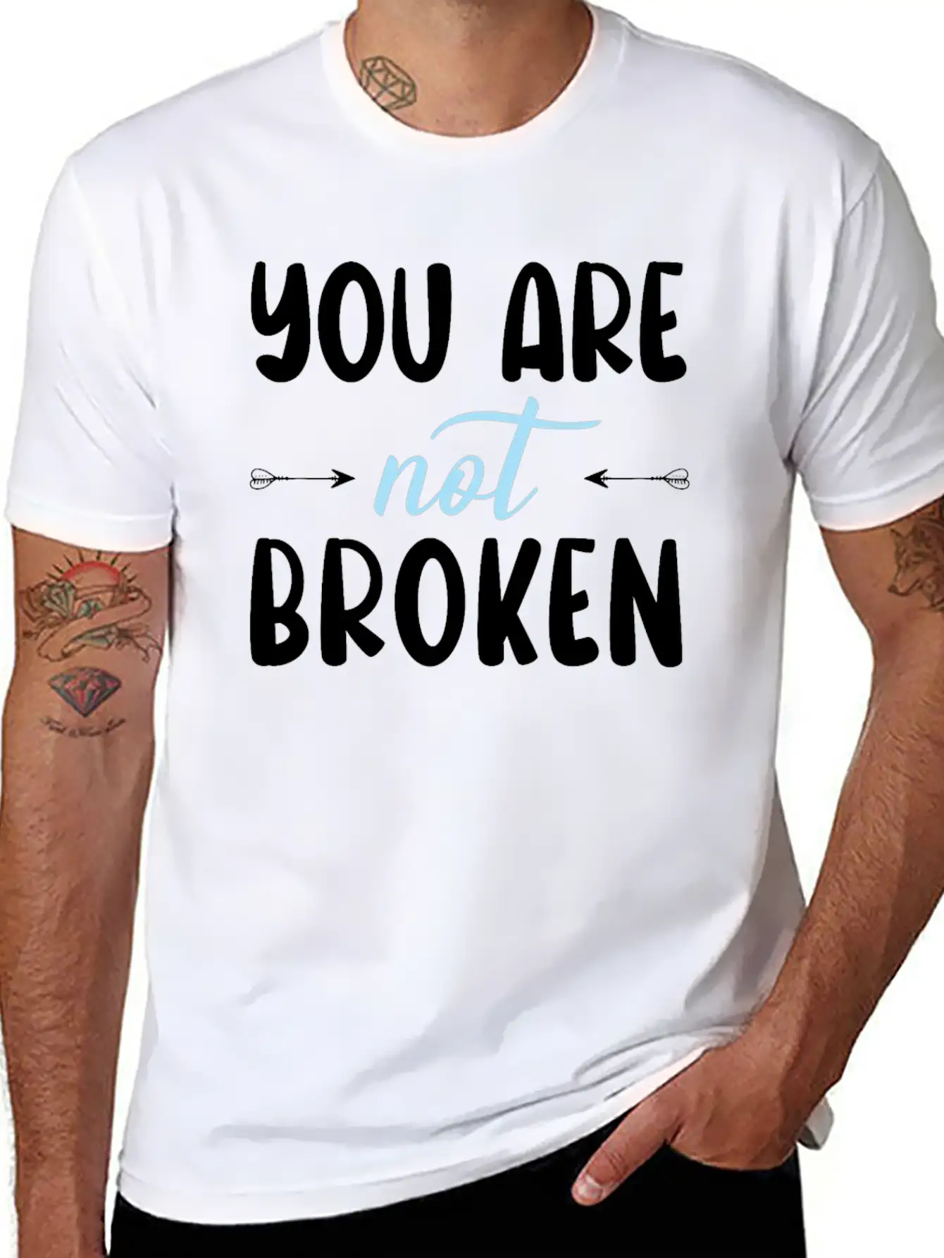 You Are Not Broken Suicide Awareness Mental Health Relaxed Everyday Tee – Lightweight And Durable Cotton