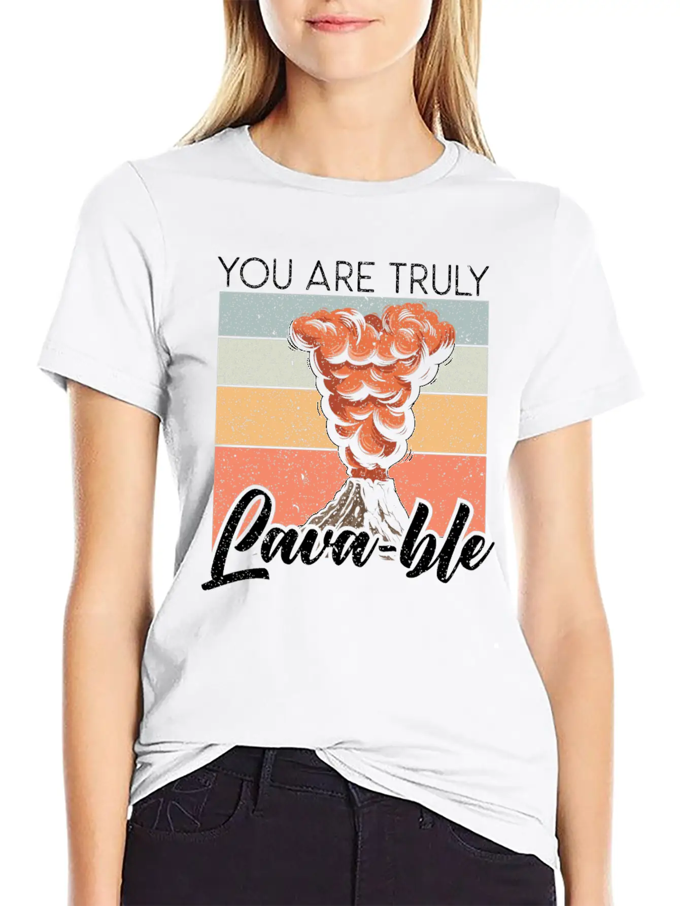 You Are Truly Lavable Lava Earth Science Volcano Unisex Casual T-Shirt – Clean Design For Daily Comfort