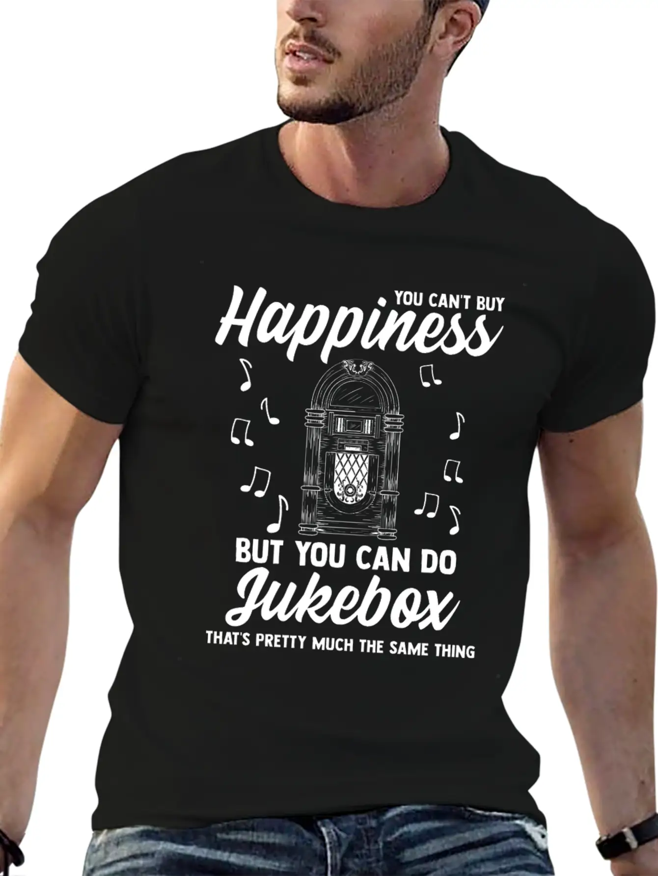 You Can't Buy Happiness But Can Do Jukebox Pretty Unisex Casual T-Shirt ��� Clean Design For Daily Comfort