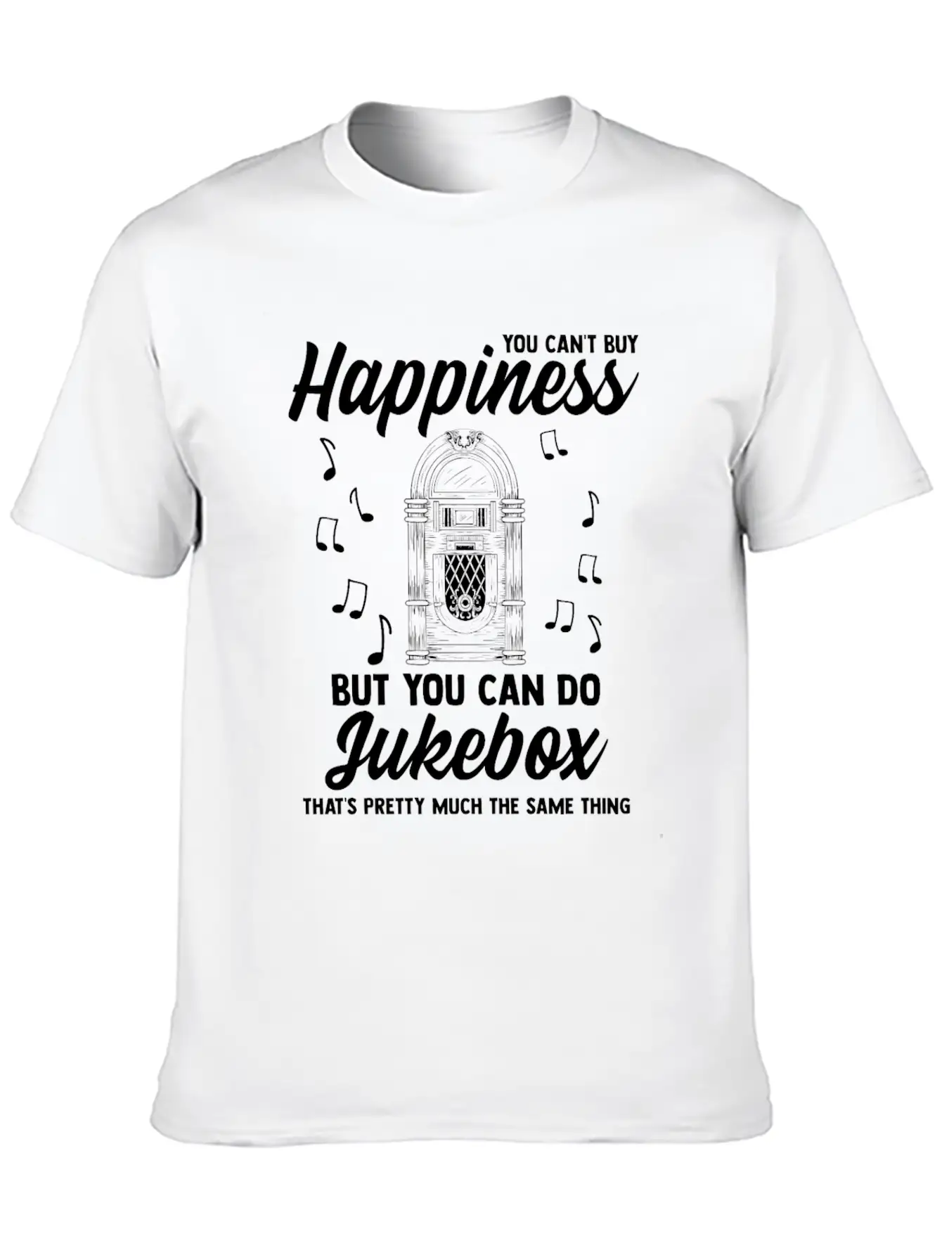 You Can't Buy Happiness But Can Do Jukebox Pretty Unisex Casual T-Shirt ��� Clean Design For Daily Comfort