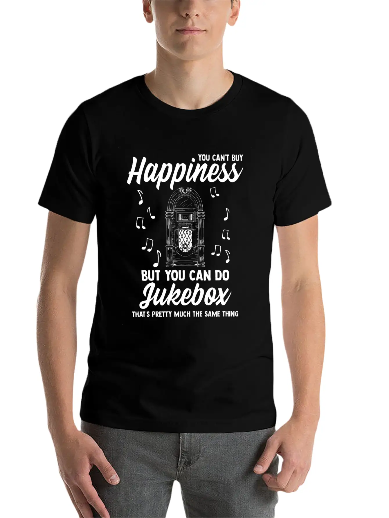 You Can't Buy Happiness But Can Do Jukebox Pretty Unisex Casual T-Shirt ��� Clean Design For Daily Comfort