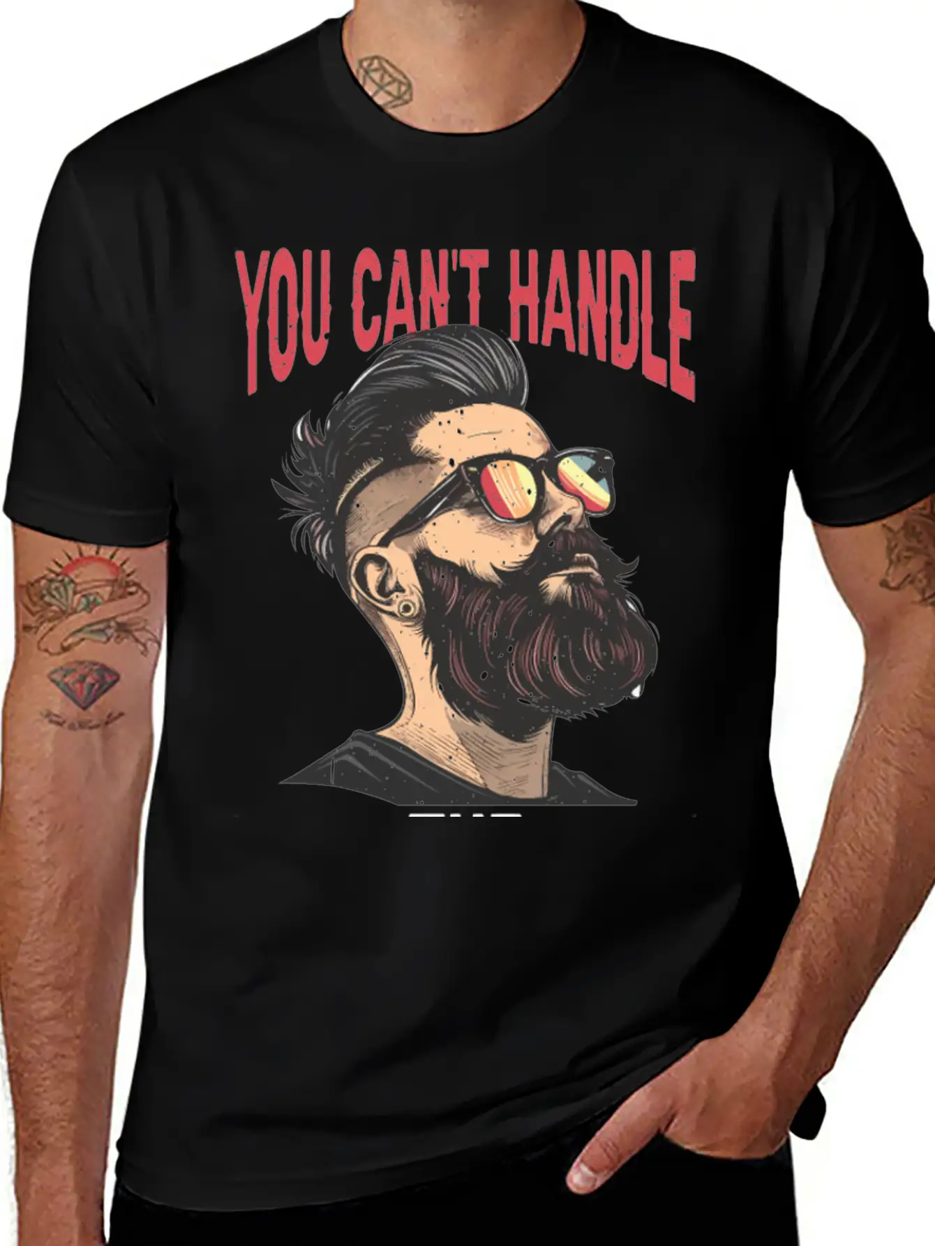 You Can't Handle The Beard 2 Comfortable Minimalist Graphic Tee – Summer Style Essential