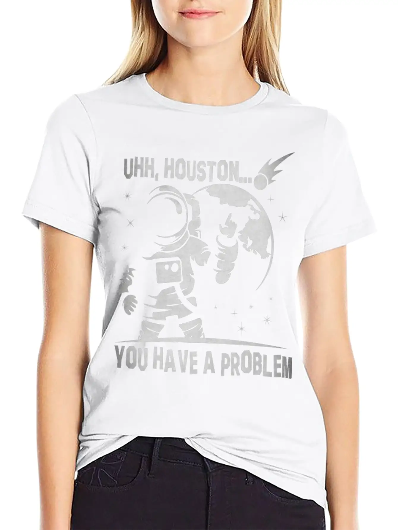 You Have A Problem - Astronauts -Total Basics Comfortable Minimalist Graphic Tee – Summer Style Essential