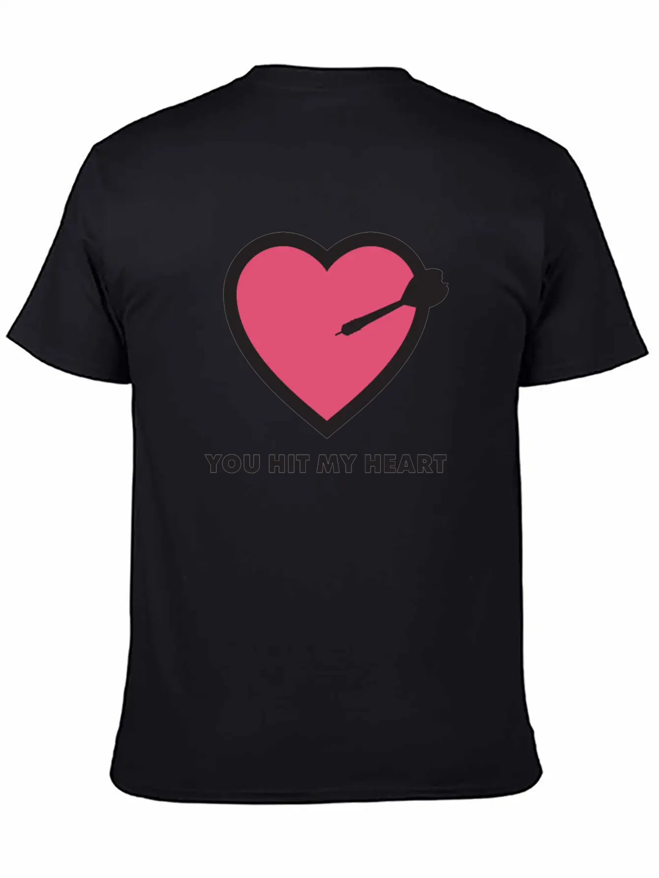 You Hit My Heart Basic Graphic T-Shirt – Daily Comfort In Soft Cotton