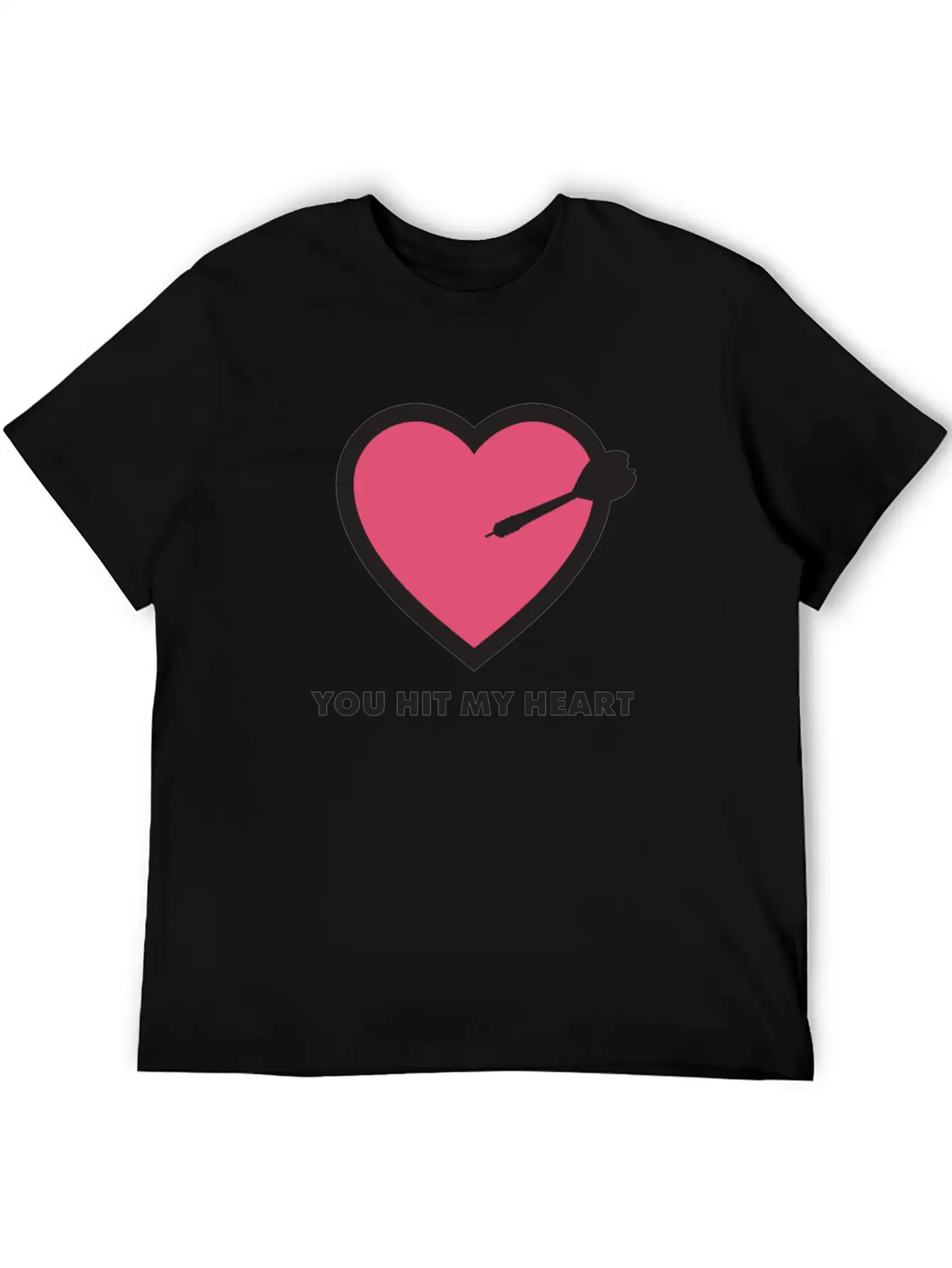 You Hit My Heart Basic Graphic T-Shirt – Daily Comfort In Soft Cotton