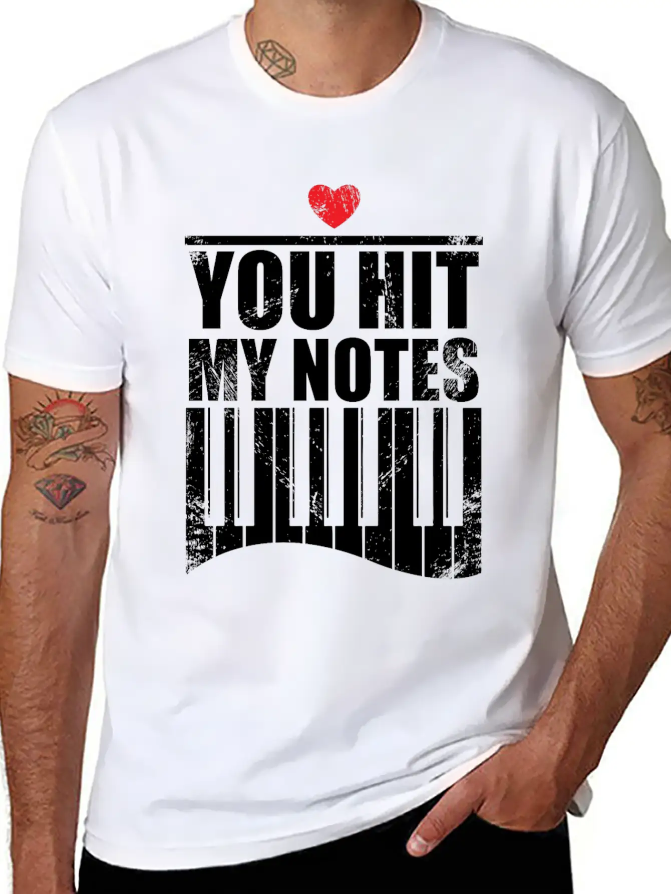 You Hit My Notes Funny Quote Gift Idea Piano Soft Cotton Short Sleeve Tee – Unisex Wardrobe Staple