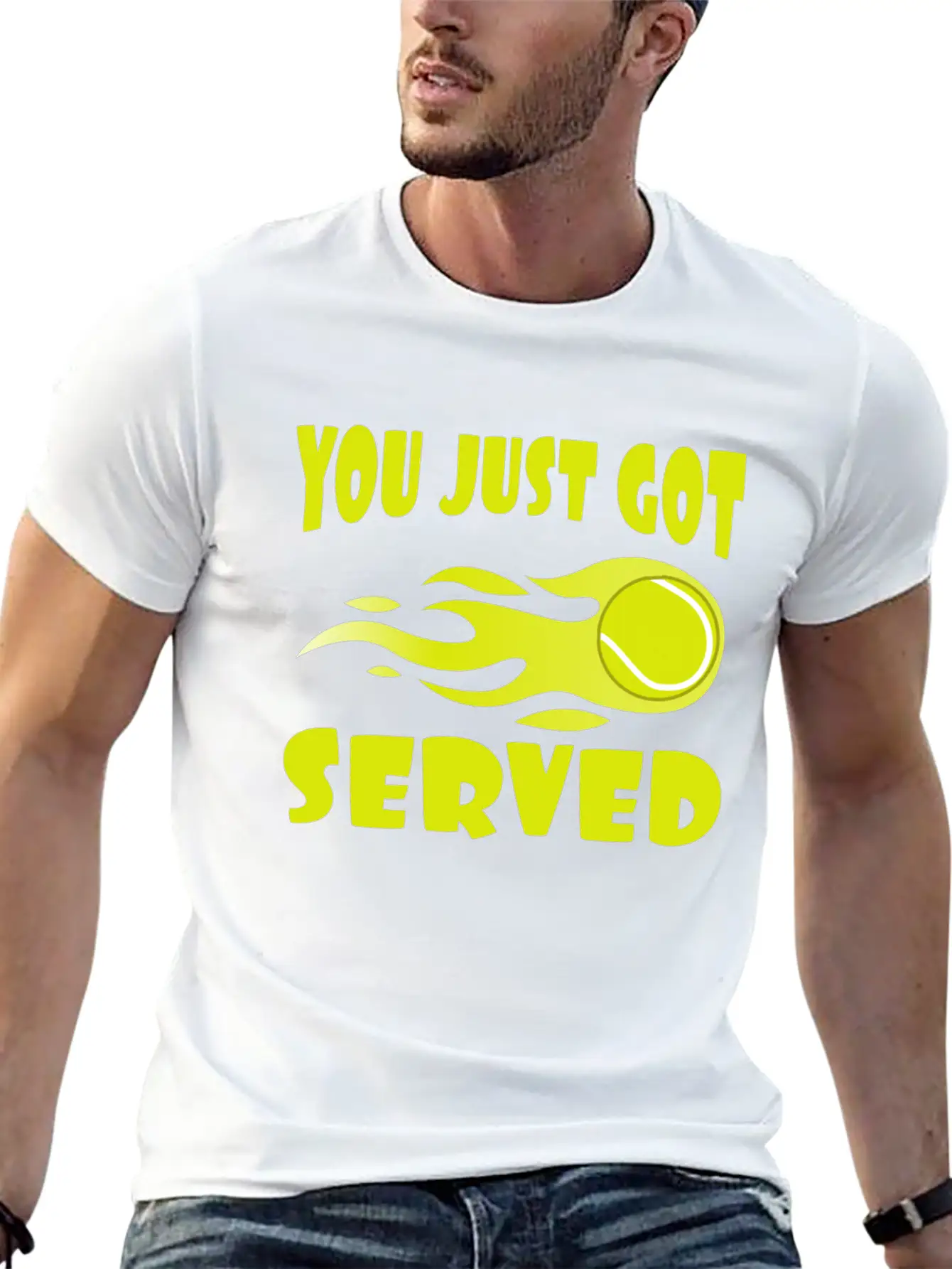 "You Just Got Served" Tshirt Design For Lawn Soft Cotton Short Sleeve Tee – Unisex Wardrobe Staple