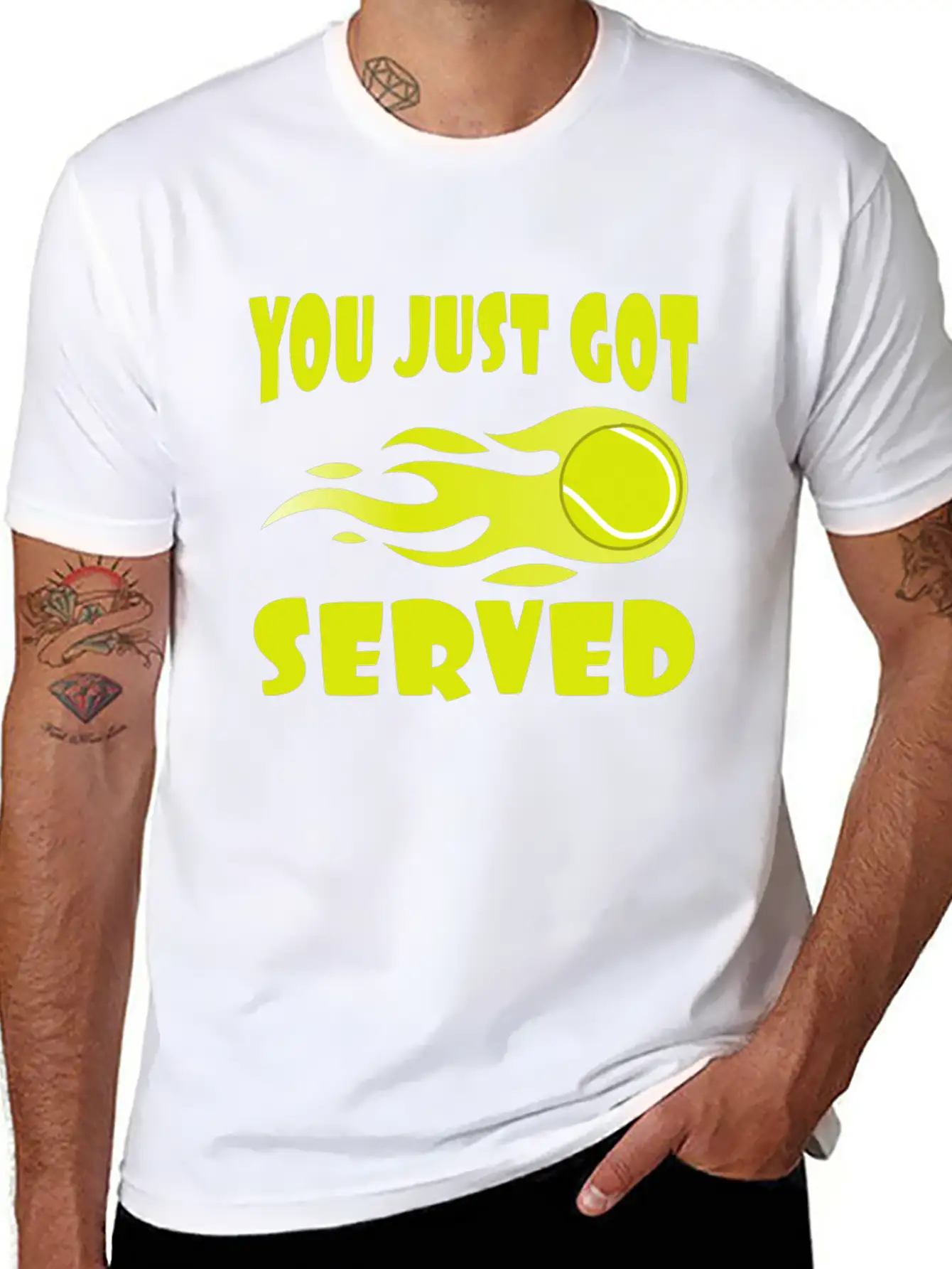 "You Just Got Served" Tshirt Design For Lawn Soft Cotton Short Sleeve Tee – Unisex Wardrobe Staple