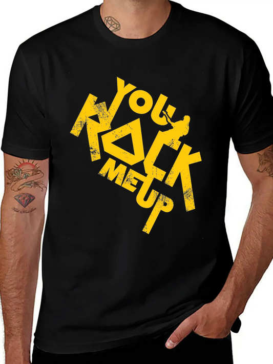 You Rock Me Up Gift Christmas Music Lightweight Cotton T-Shirt – Daily Comfort Graphic Shirt