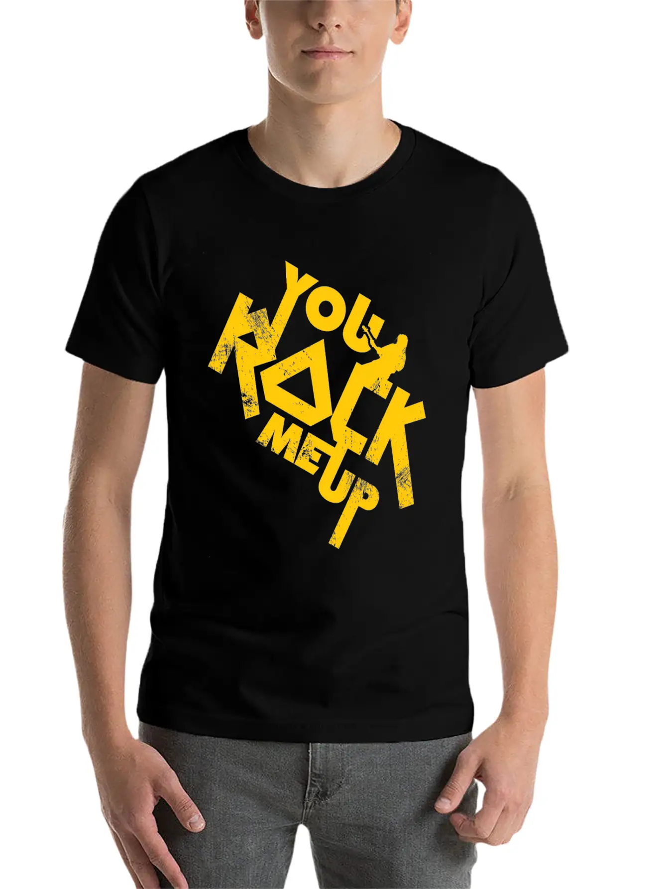 You Rock Me Up Gift Christmas Music Lightweight Cotton T-Shirt – Daily Comfort Graphic Shirt