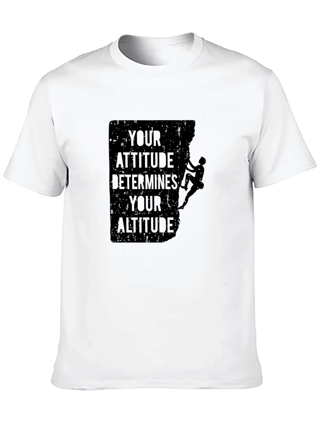 Your Attitude Determines Your Altitude Black Stylish Everyday T-Shirt – Unisex Basic Cotton Tee