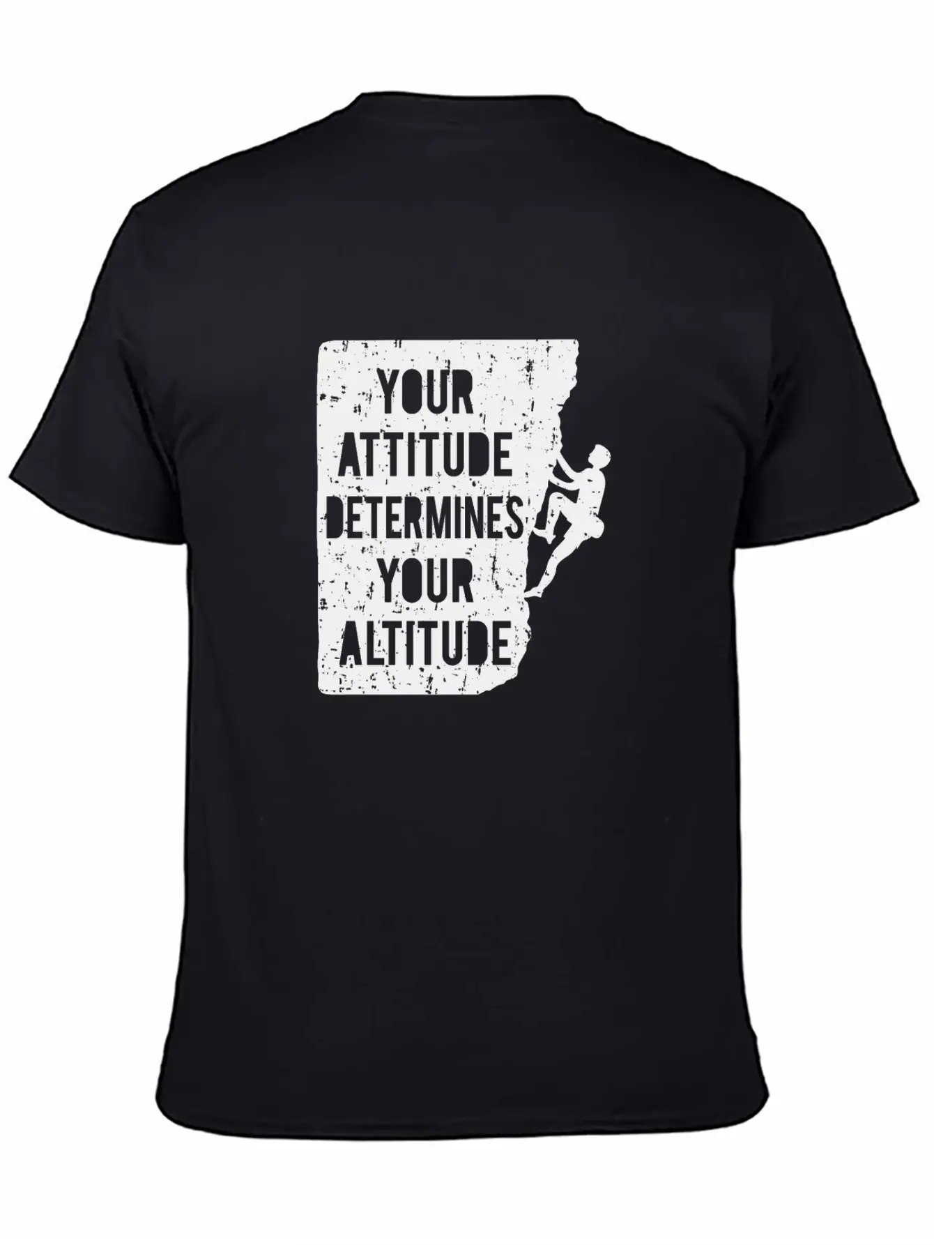 Your Attitude Determines Your Altitude Black Stylish Everyday T-Shirt – Unisex Basic Cotton Tee
