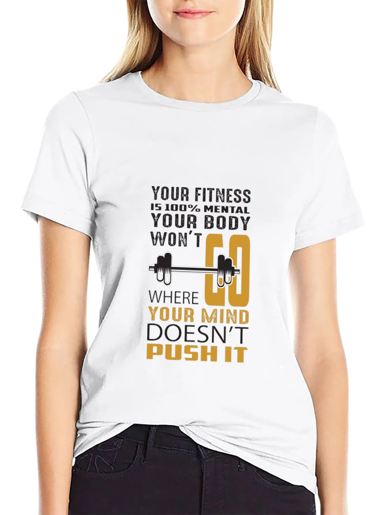 Your Fitness Is Mental Your Body Won't Unisex Casual T-Shirt – Clean Design For Daily Comfort