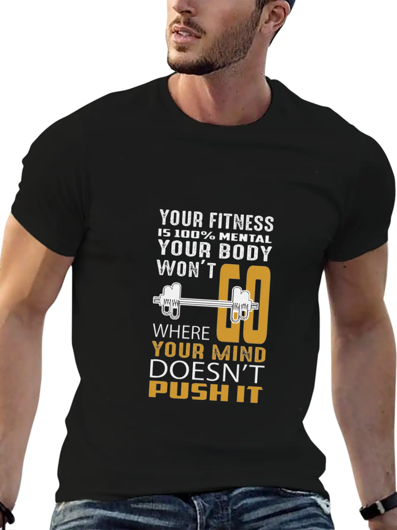 Your Fitness Is Mental Your Body Won't Unisex Casual T-Shirt – Clean Design For Daily Comfort