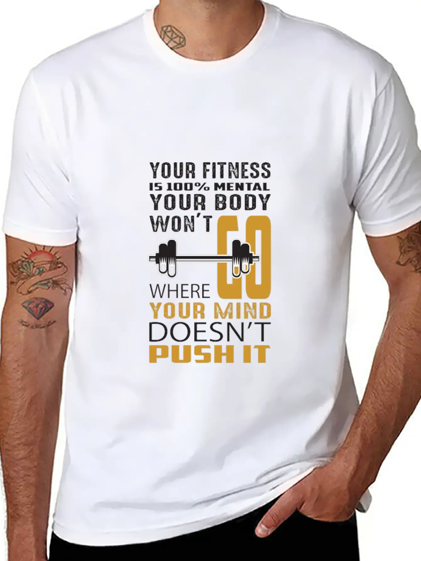 Your Fitness Is Mental Your Body Won't Unisex Casual T-Shirt – Clean Design For Daily Comfort