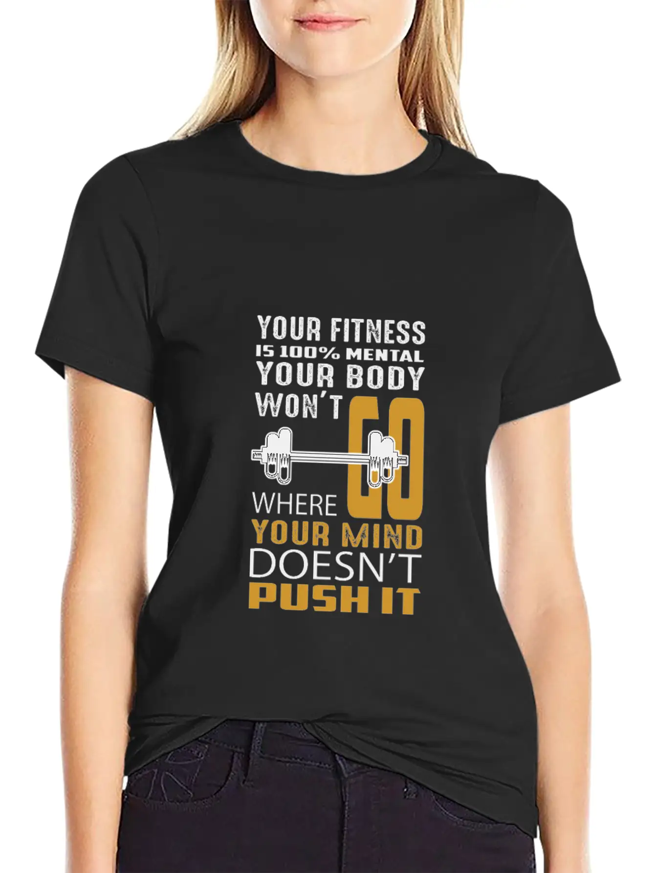 Your Fitness Is Mental Your Body Won't Unisex Casual T-Shirt – Clean Design For Daily Comfort