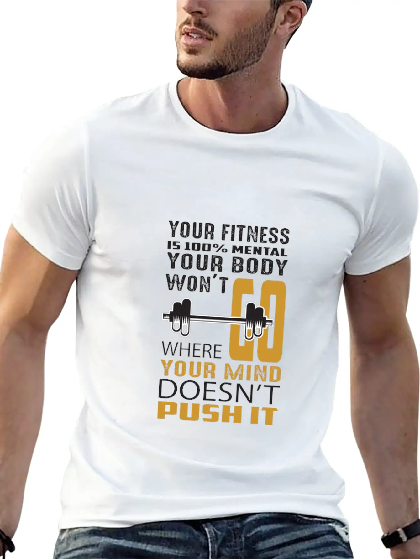 Your Fitness Is Mental Your Body Won't Unisex Casual T-Shirt – Clean Design For Daily Comfort