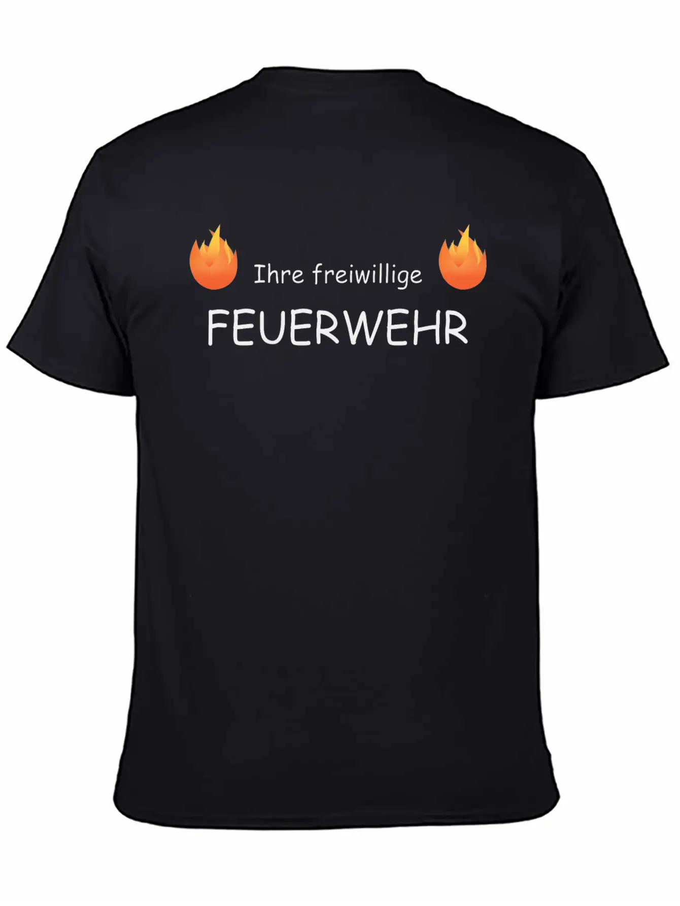 Your Volunteer Fire Department With Flames Relaxed Everyday Tee – Lightweight And Durable Cotton