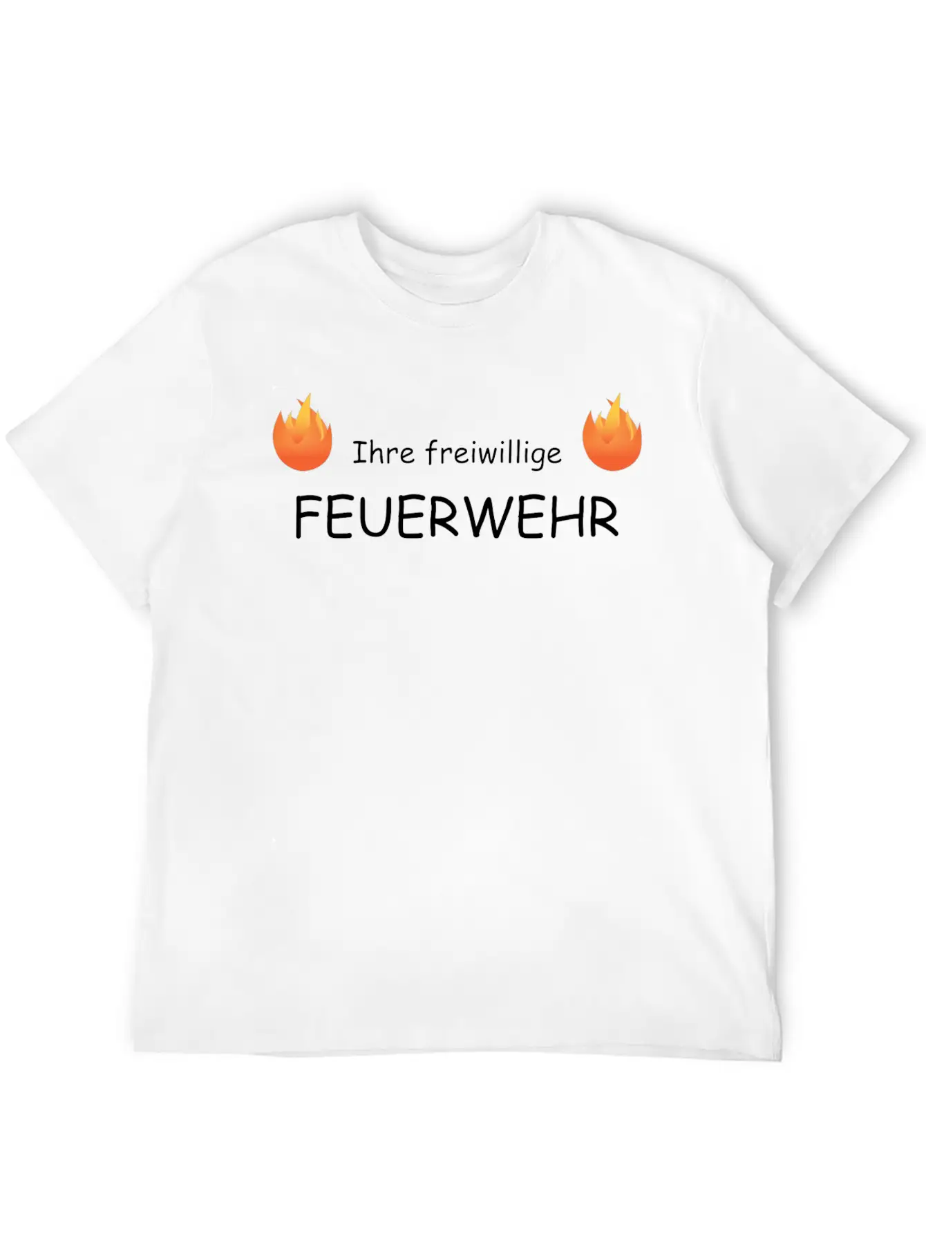 Your Volunteer Fire Department With Flames Relaxed Everyday Tee – Lightweight And Durable Cotton