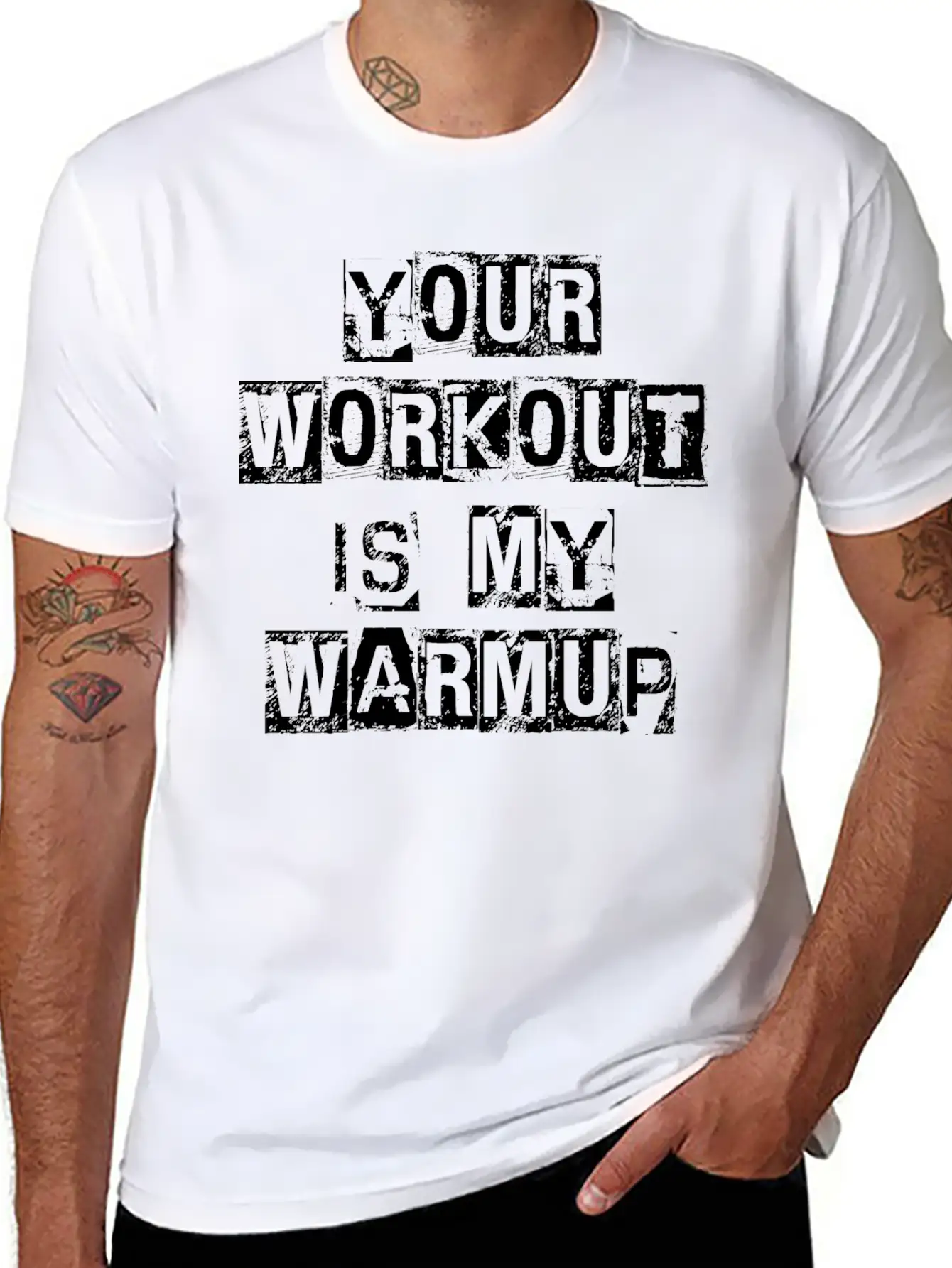 Your Workout Is My Warmup Lightweight Cotton T-Shirt – Daily Comfort Graphic Shirt