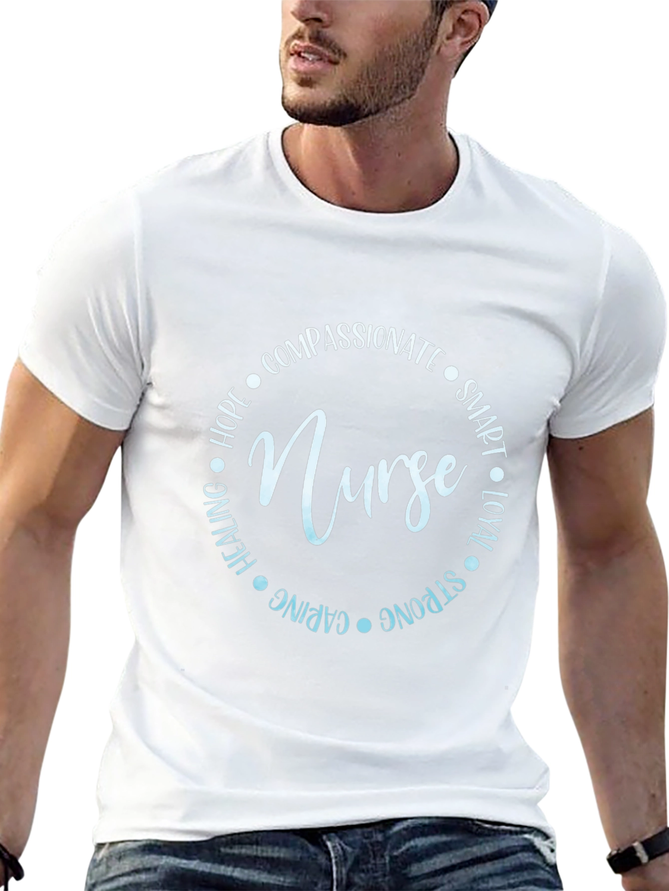Nurse Definition T-Shirt - Caring Strong Loyal Smart