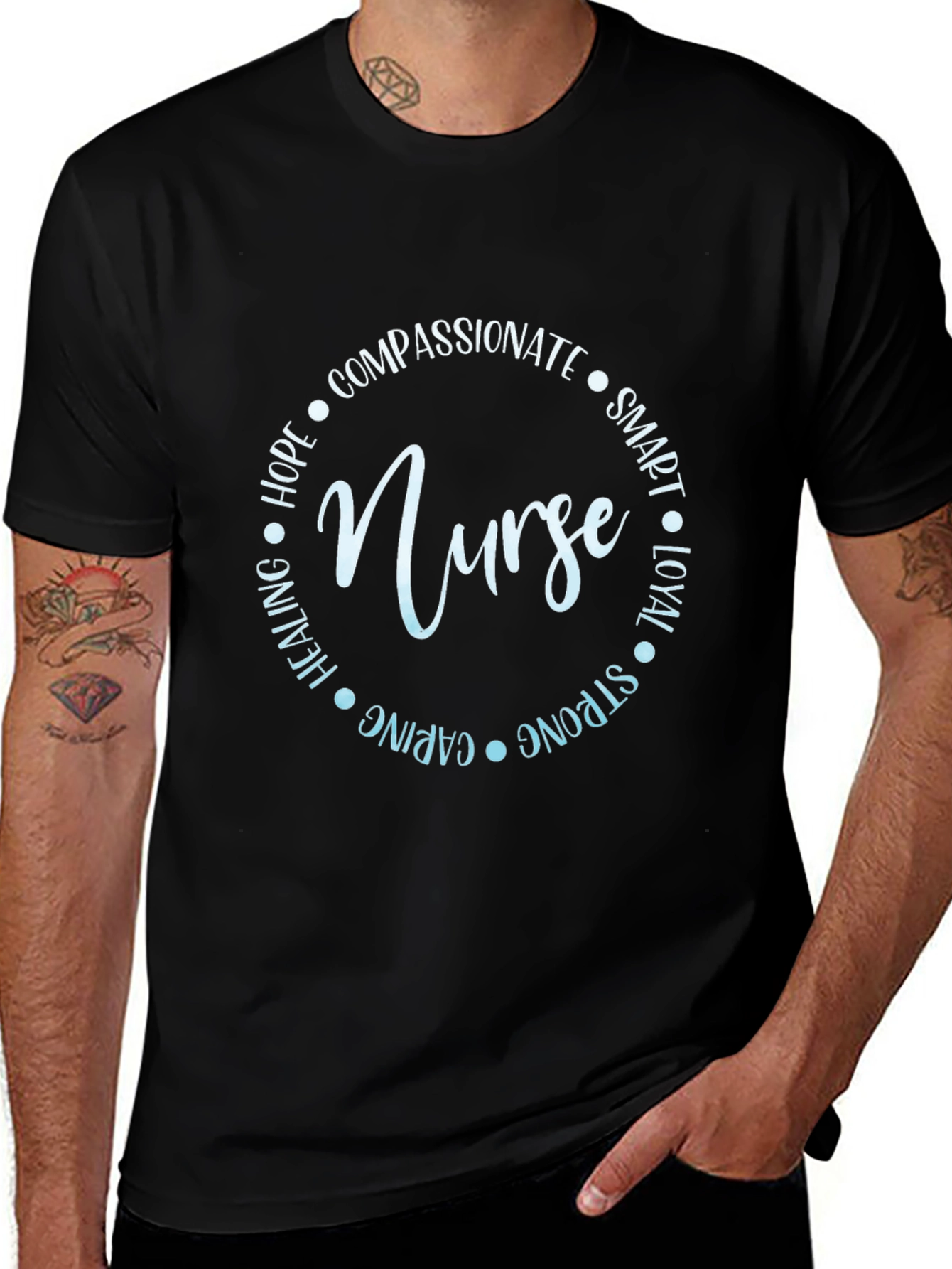 Nurse Definition T-Shirt - Caring Strong Loyal Smart