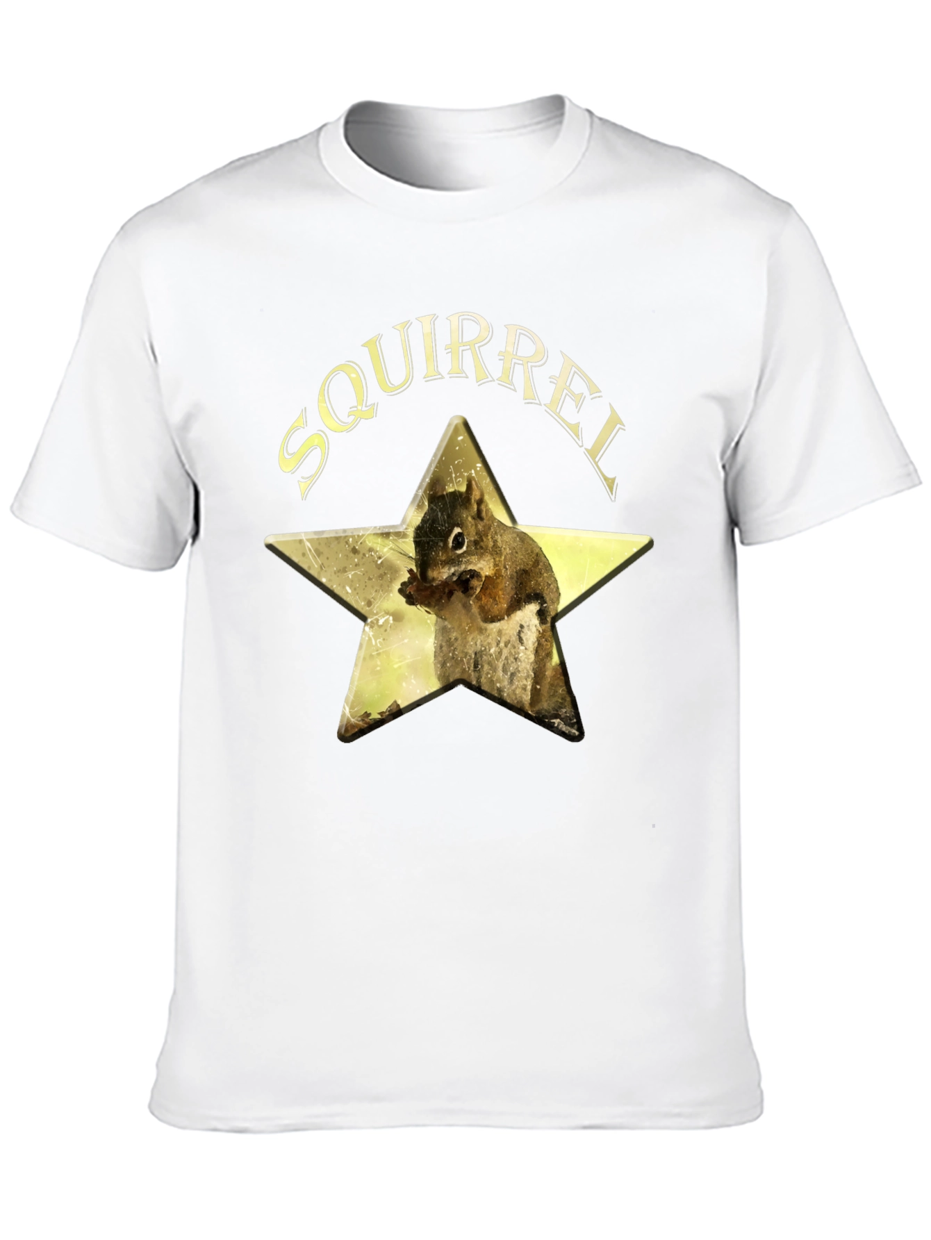 Squirrel Star Graphic T-Shirt - Black