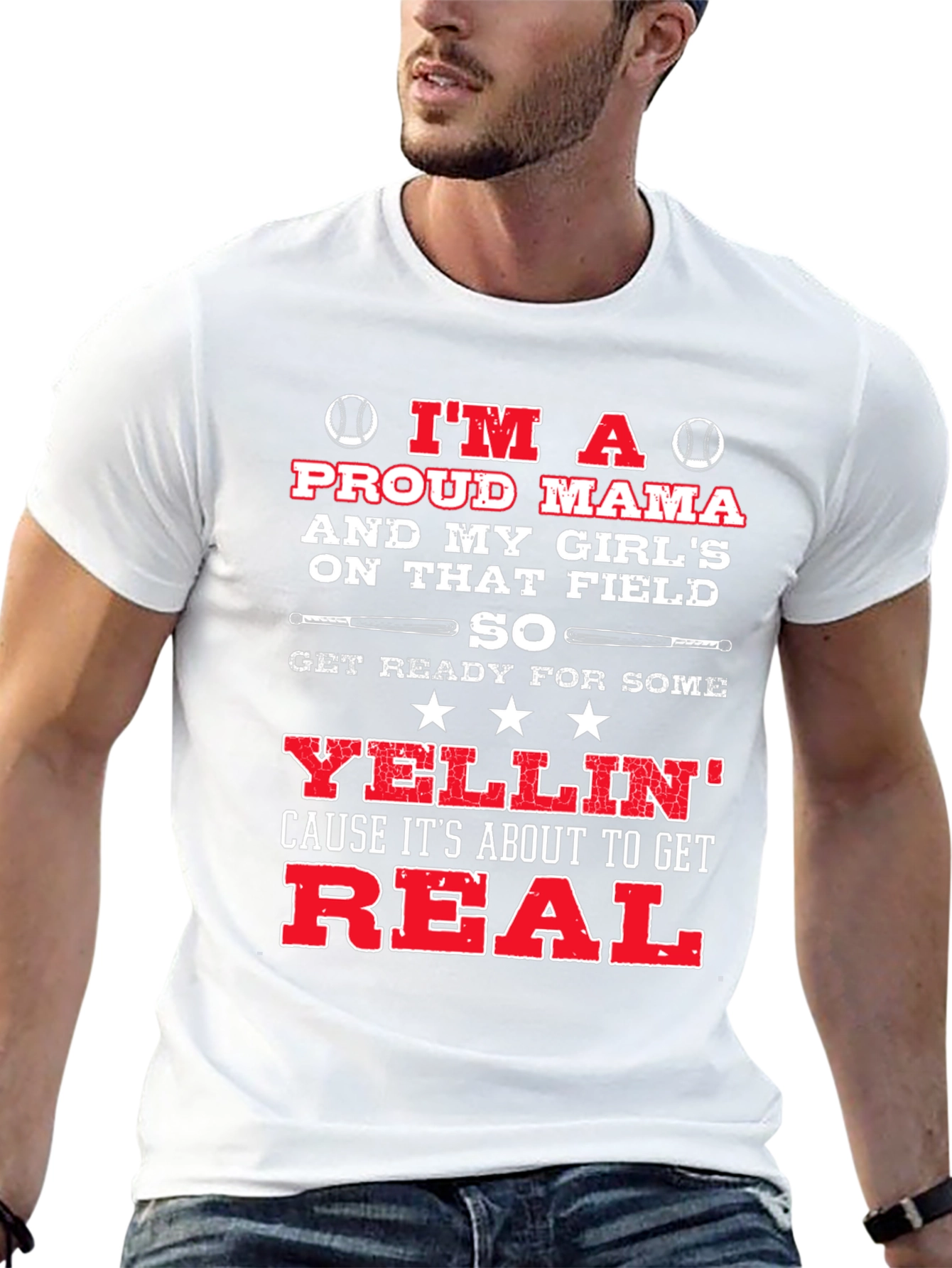 Proud Mama Baseball Graphic Tee