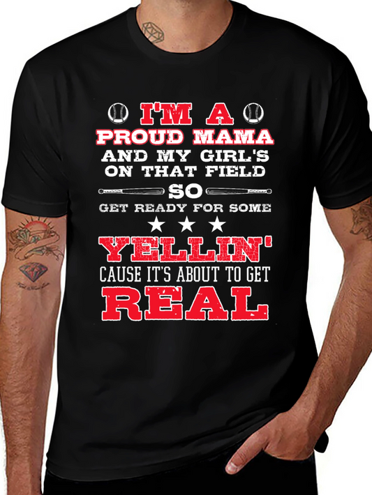 Proud Mama Baseball Graphic Tee