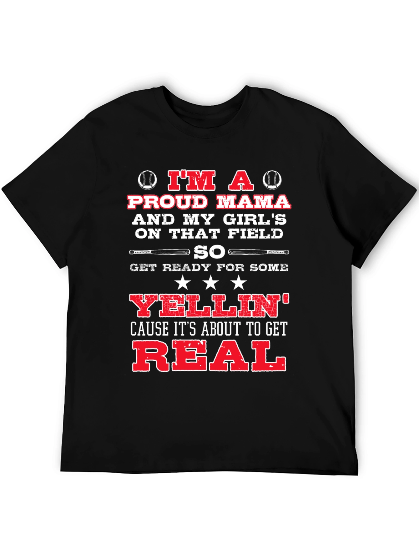 Proud Mama Baseball Graphic Tee