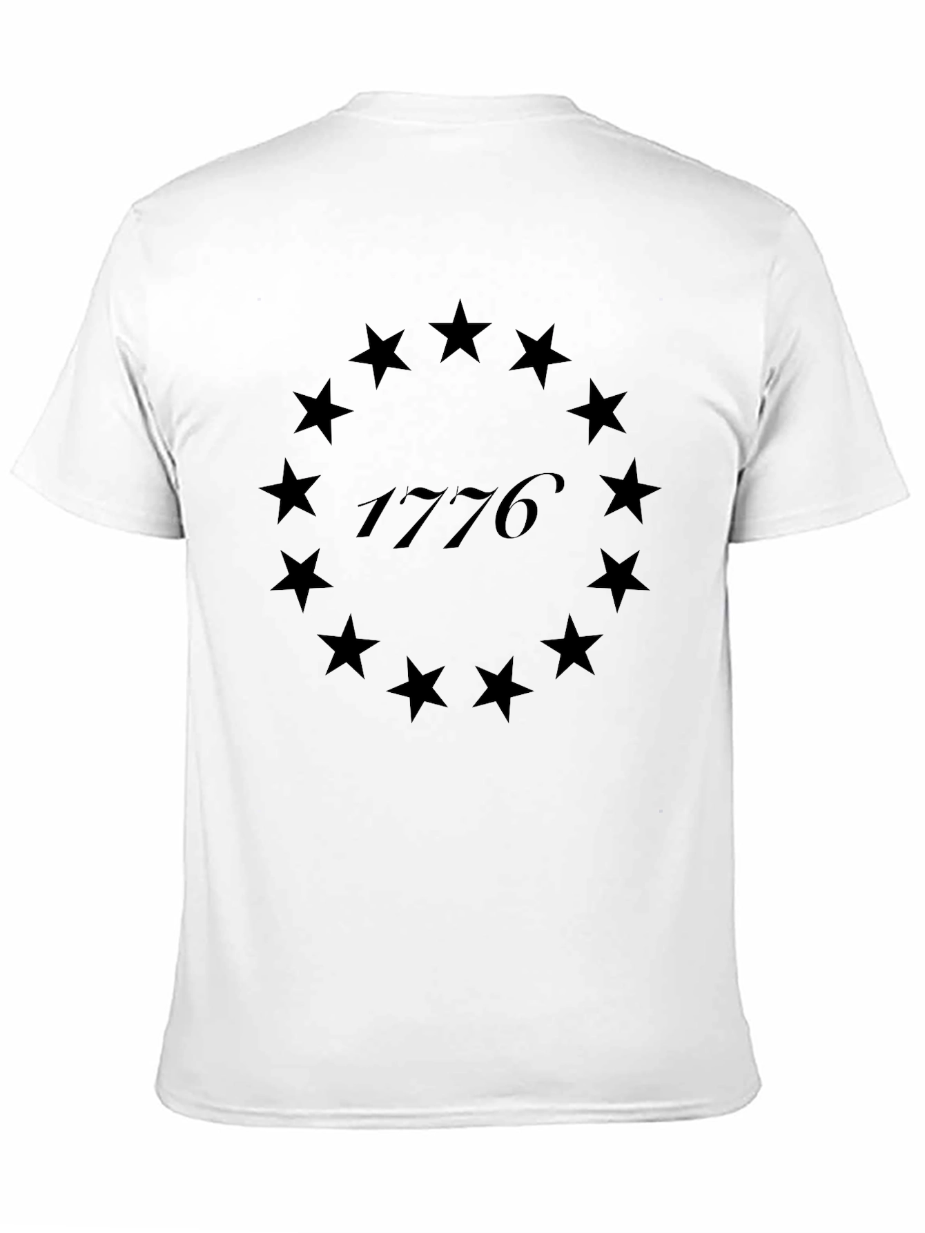 1776 Star Circle Graphic T-Shirt - Patriotic Design
