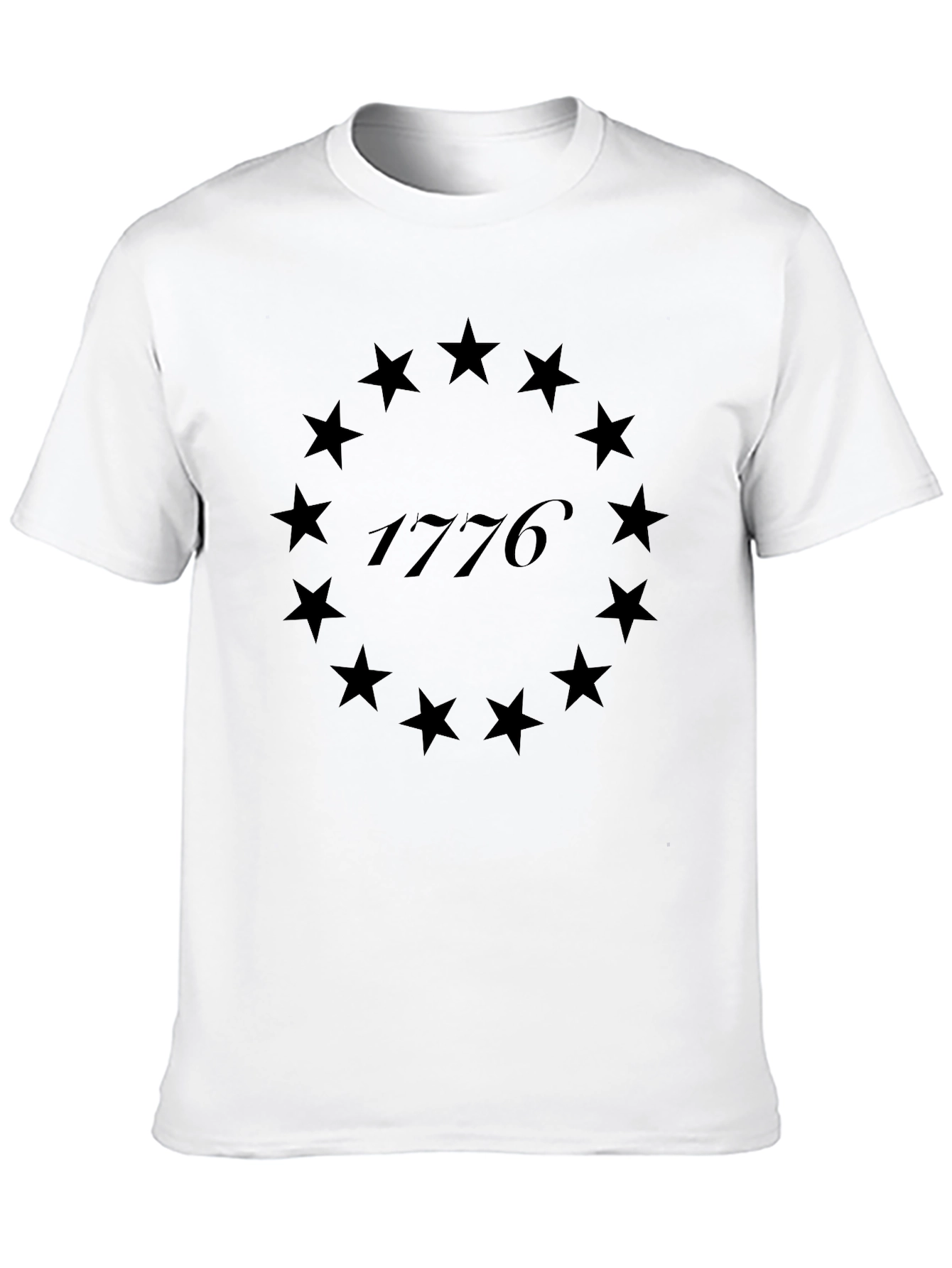 1776 Star Circle Graphic T-Shirt - Patriotic Design