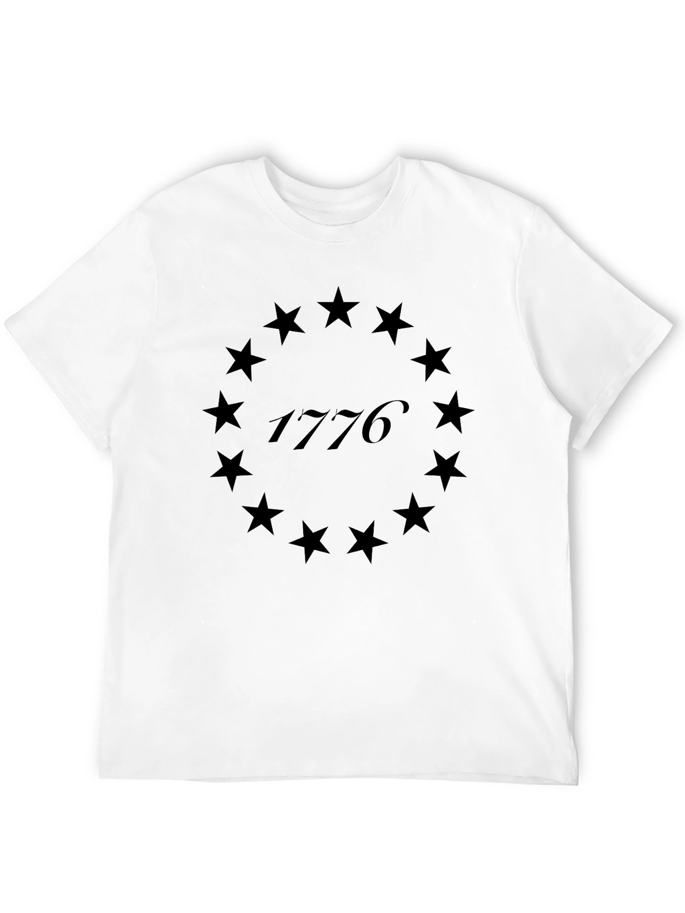 1776 Star Circle Graphic T-Shirt - Patriotic Design