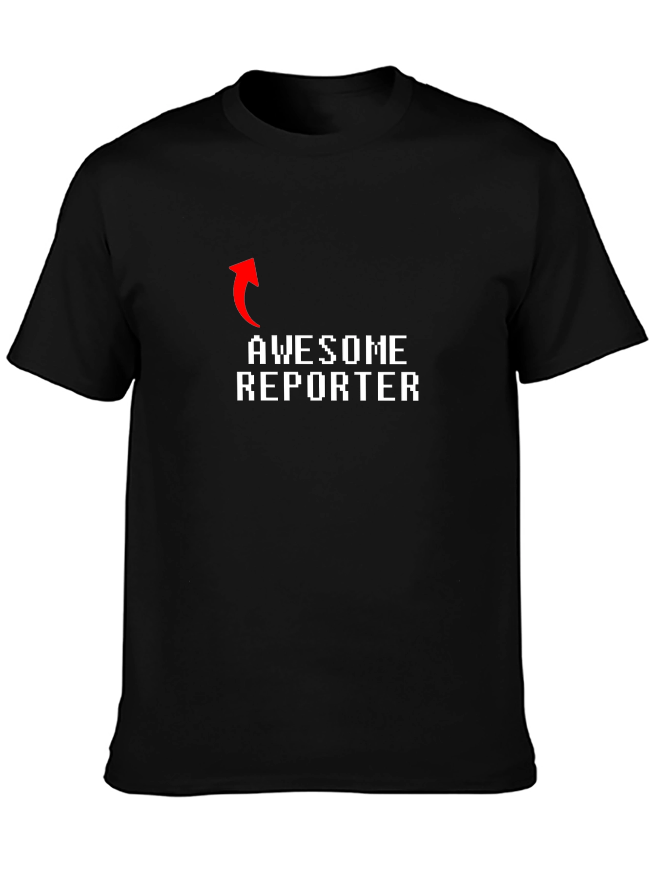 Awesome Reporter Graphic Tee - Black Cotton Shirt
