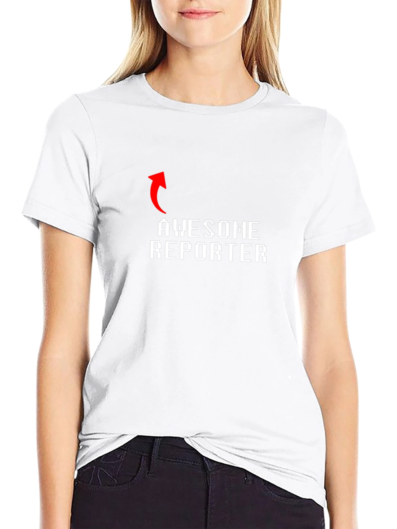 Awesome Reporter Graphic Tee - Black Cotton Shirt