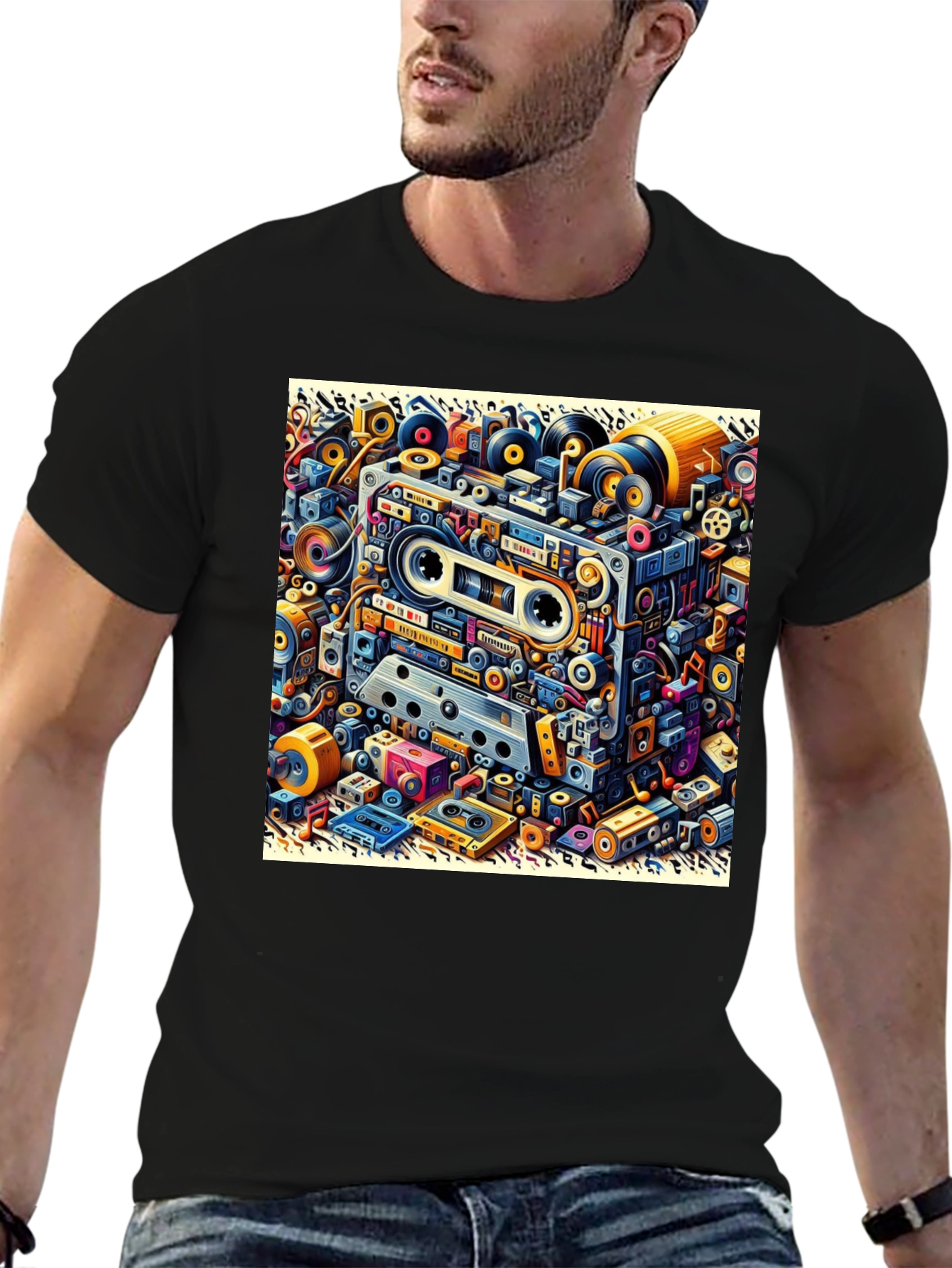 Retro Cassette Tape Graphic T-Shirt