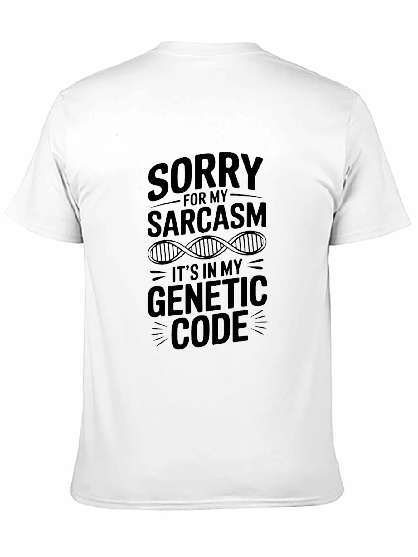 Sarcasm Genetic Code Black Graphic Tee