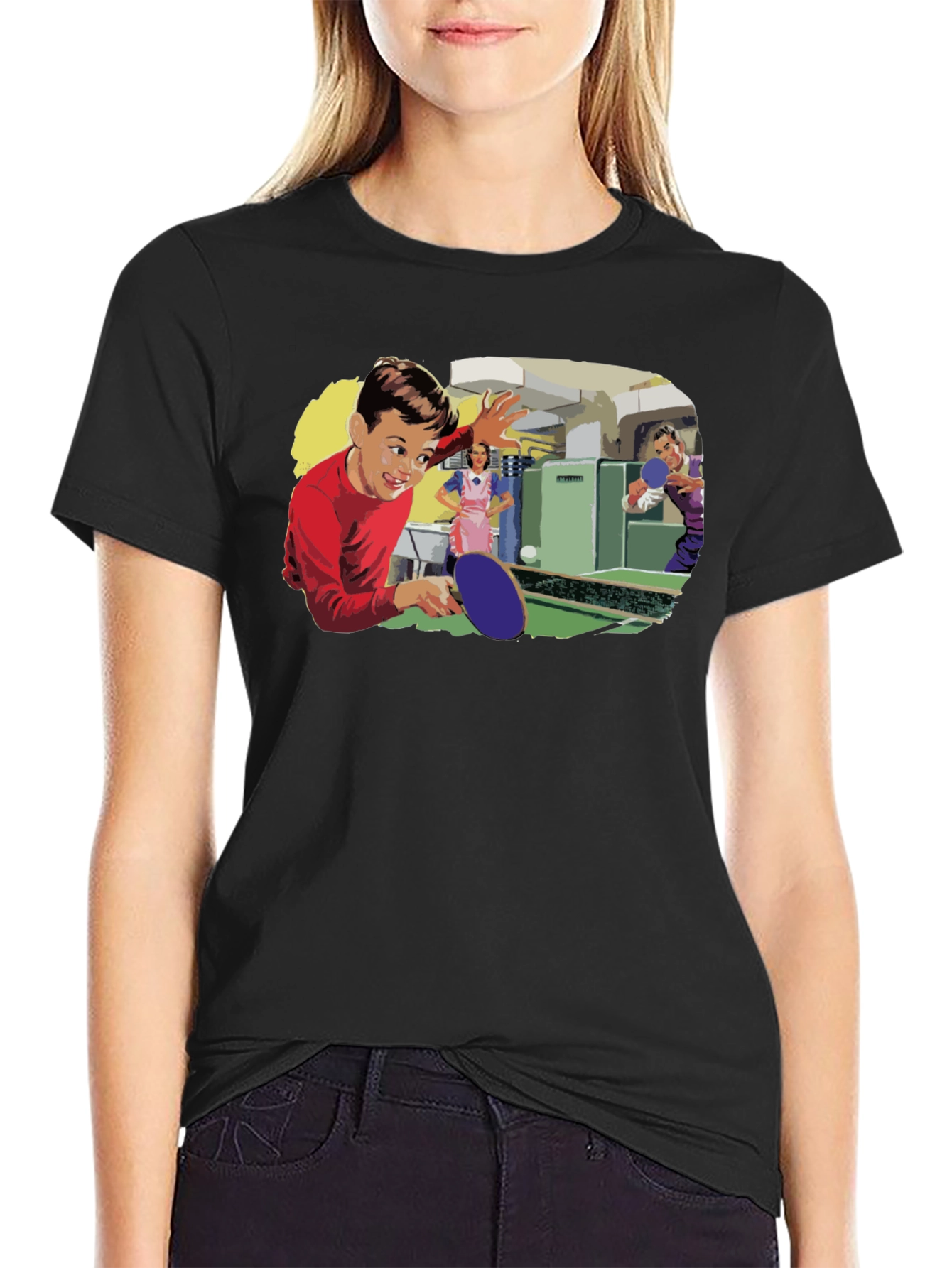 Retro Table Tennis Graphic Tee