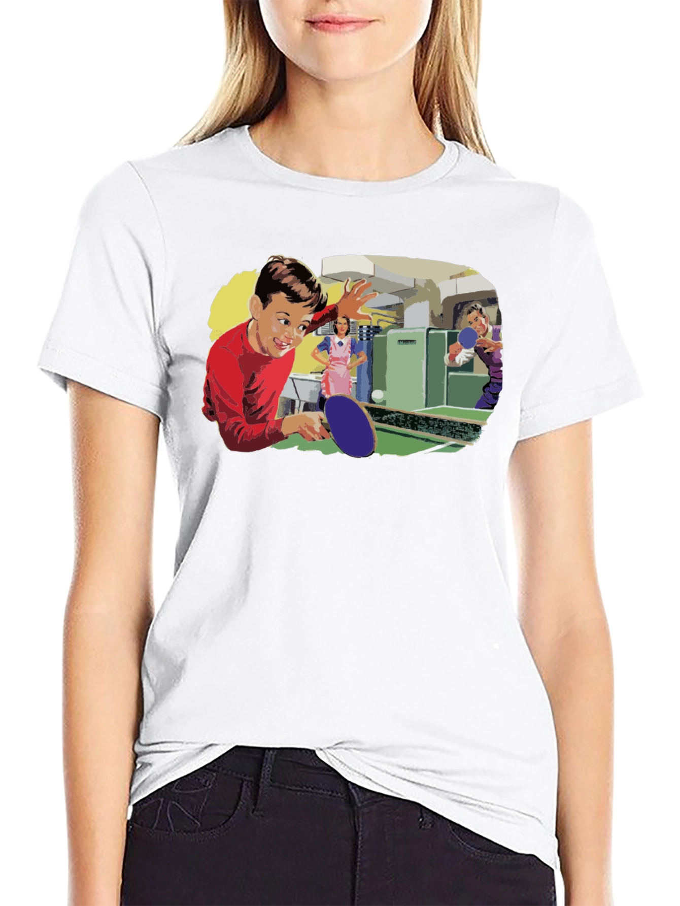 Retro Table Tennis Graphic Tee