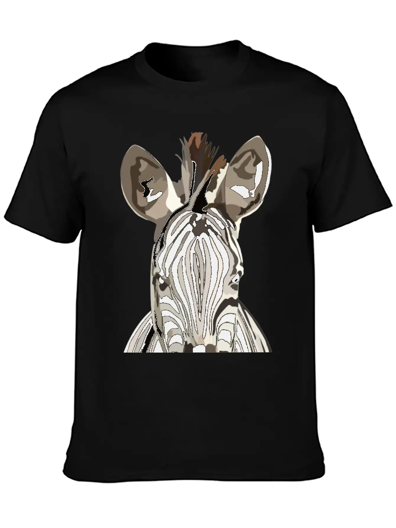 Zebra Hand Drawn Digital Art Painting Unisex Casual T-Shirt – Clean Design For Daily Comfort