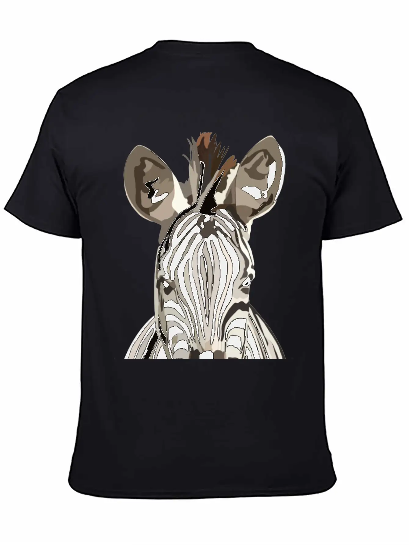 Zebra Hand Drawn Digital Art Painting Unisex Casual T-Shirt – Clean Design For Daily Comfort