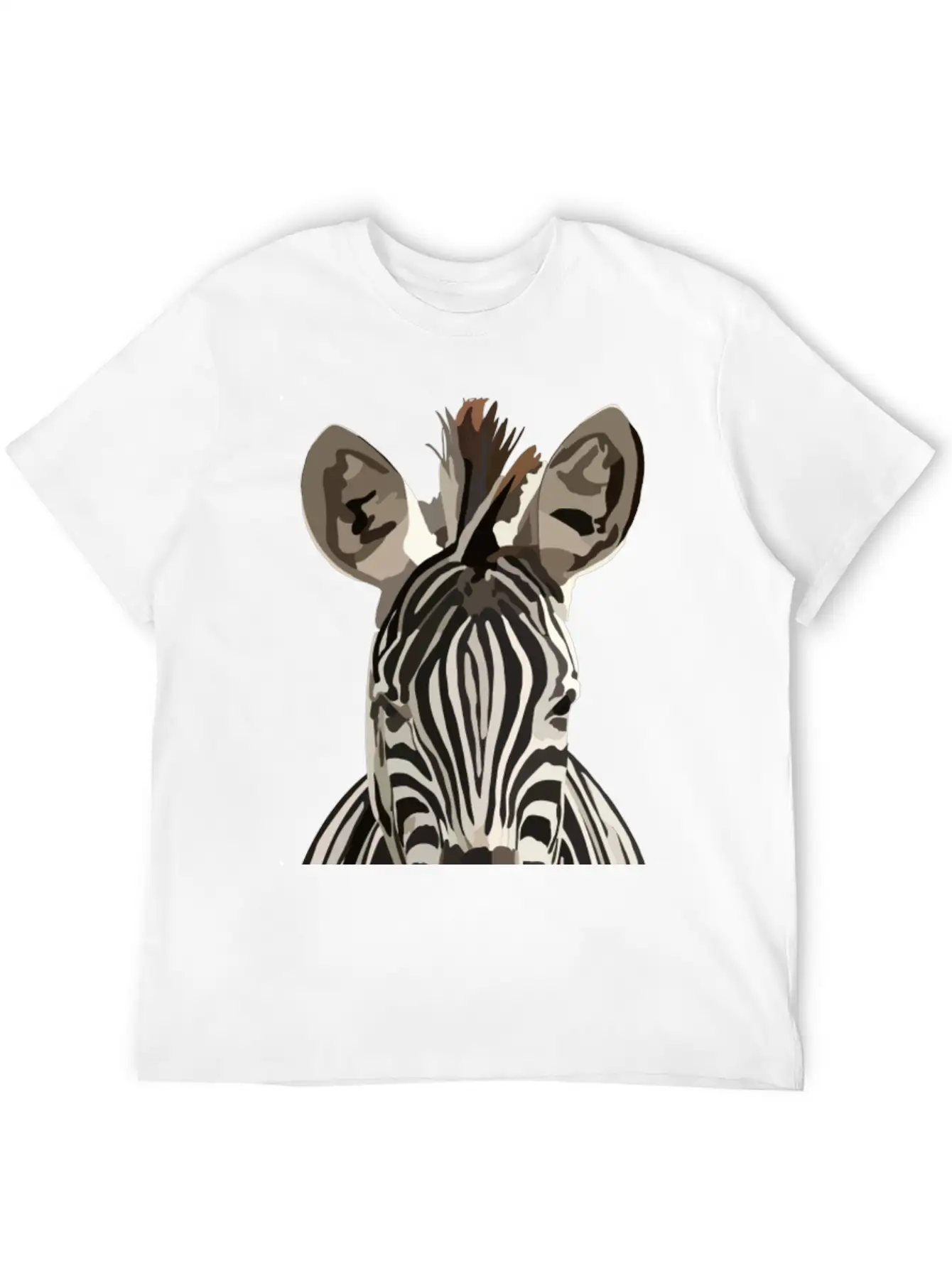 Zebra Hand Drawn Digital Art Painting Unisex Casual T-Shirt – Clean Design For Daily Comfort
