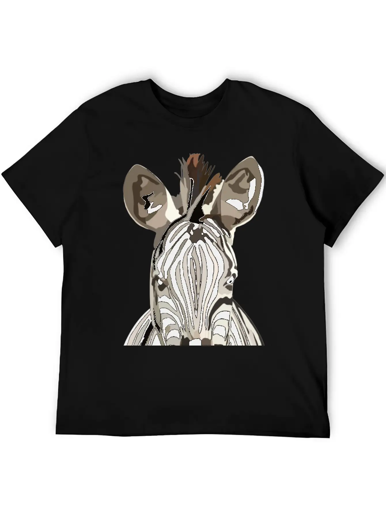 Zebra Hand Drawn Digital Art Painting Unisex Casual T-Shirt – Clean Design For Daily Comfort