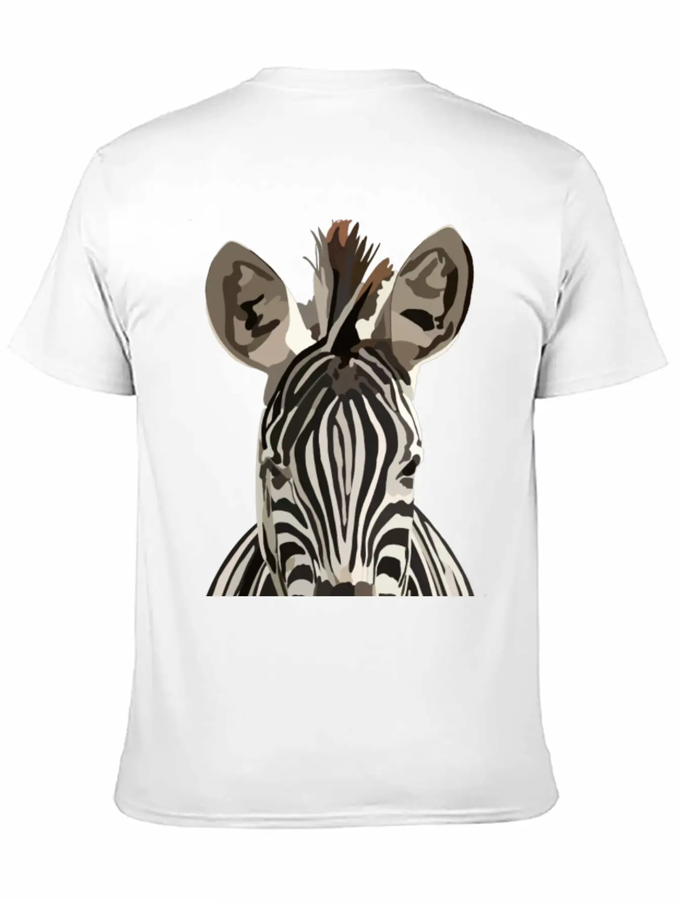 Zebra Hand Drawn Digital Art Painting Unisex Casual T-Shirt – Clean Design For Daily Comfort
