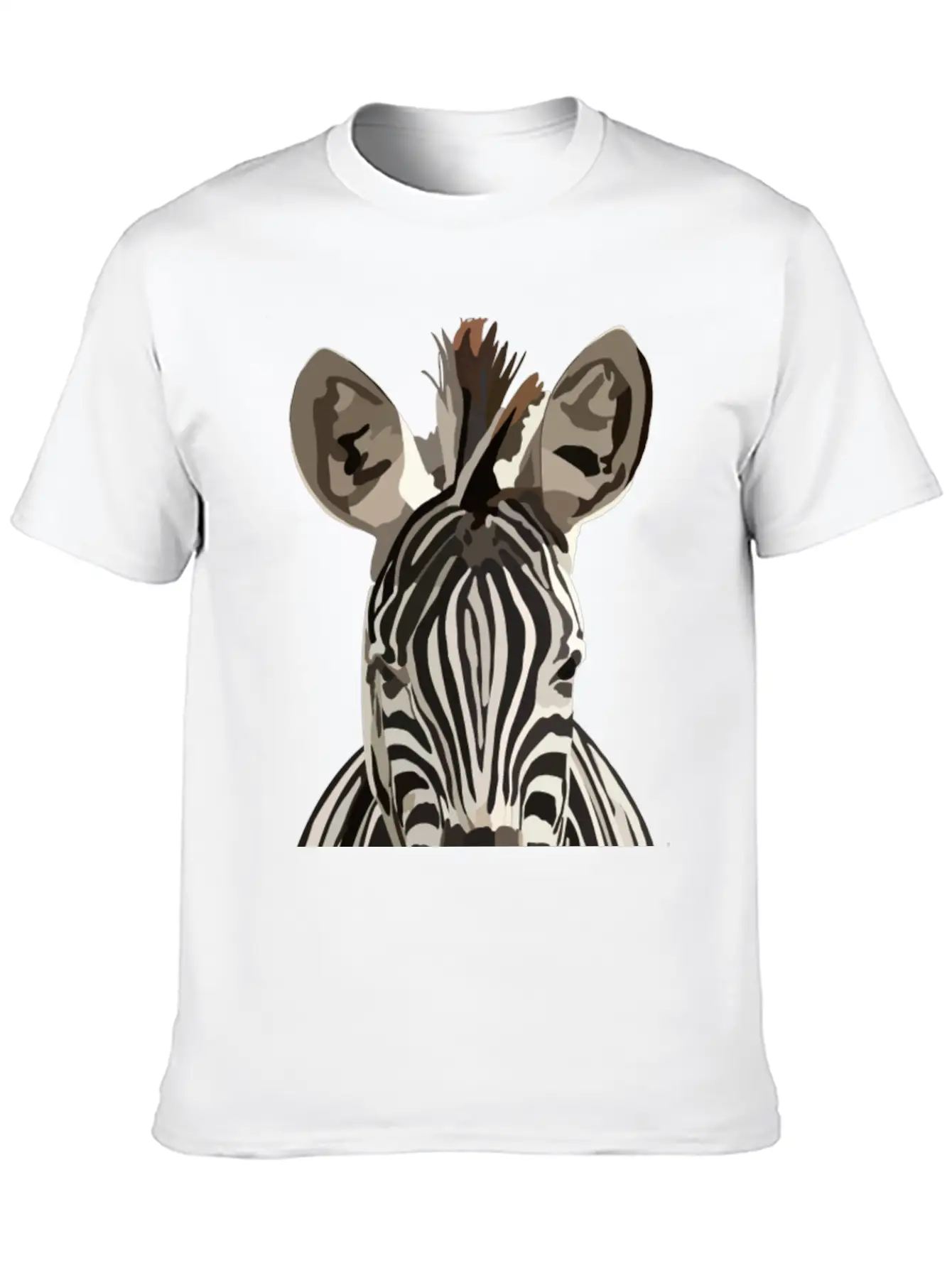 Zebra Hand Drawn Digital Art Painting Unisex Casual T-Shirt – Clean Design For Daily Comfort